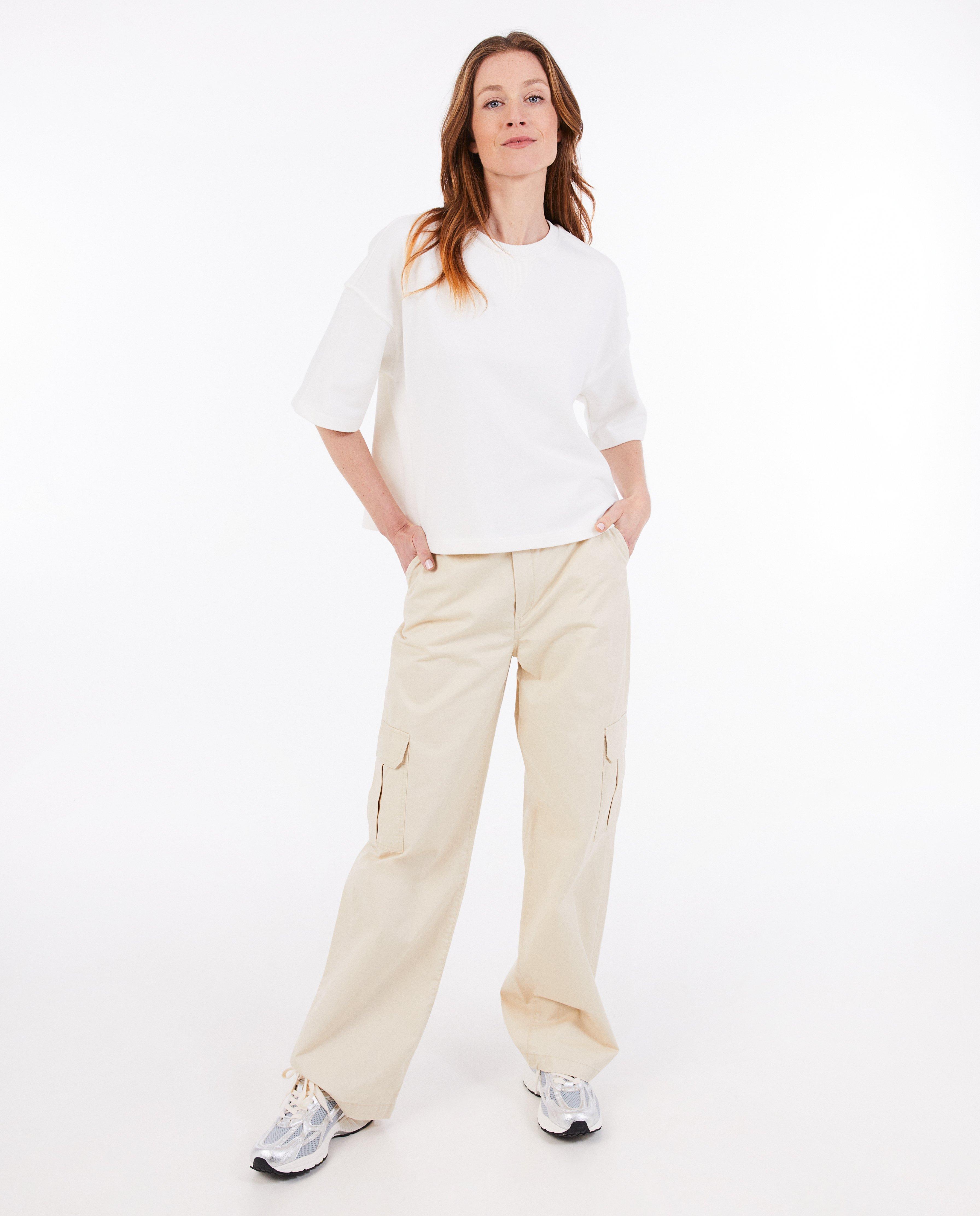 Beige broek, cargo fit - null - Sora