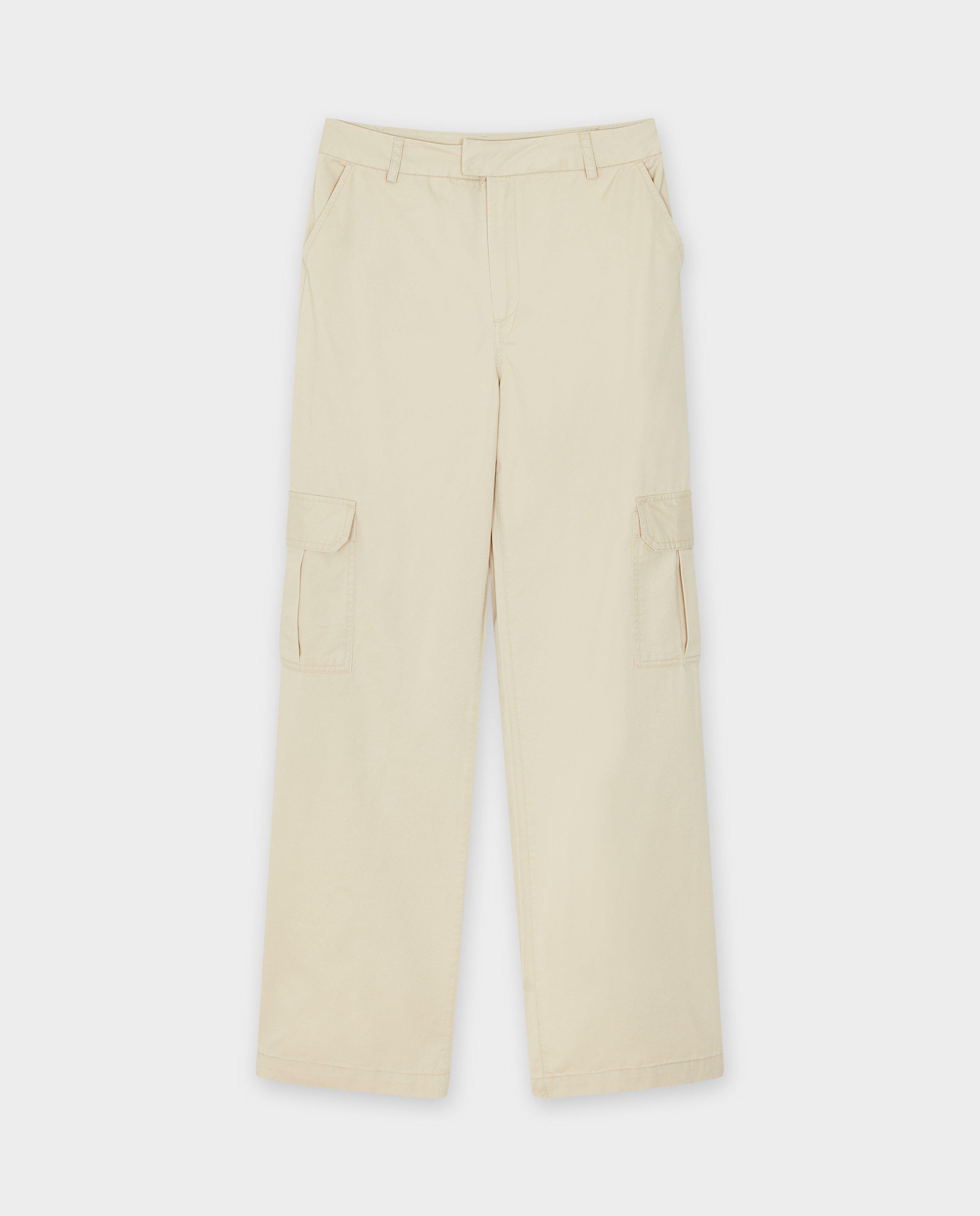 Broeken - Beige broek, cargo fit