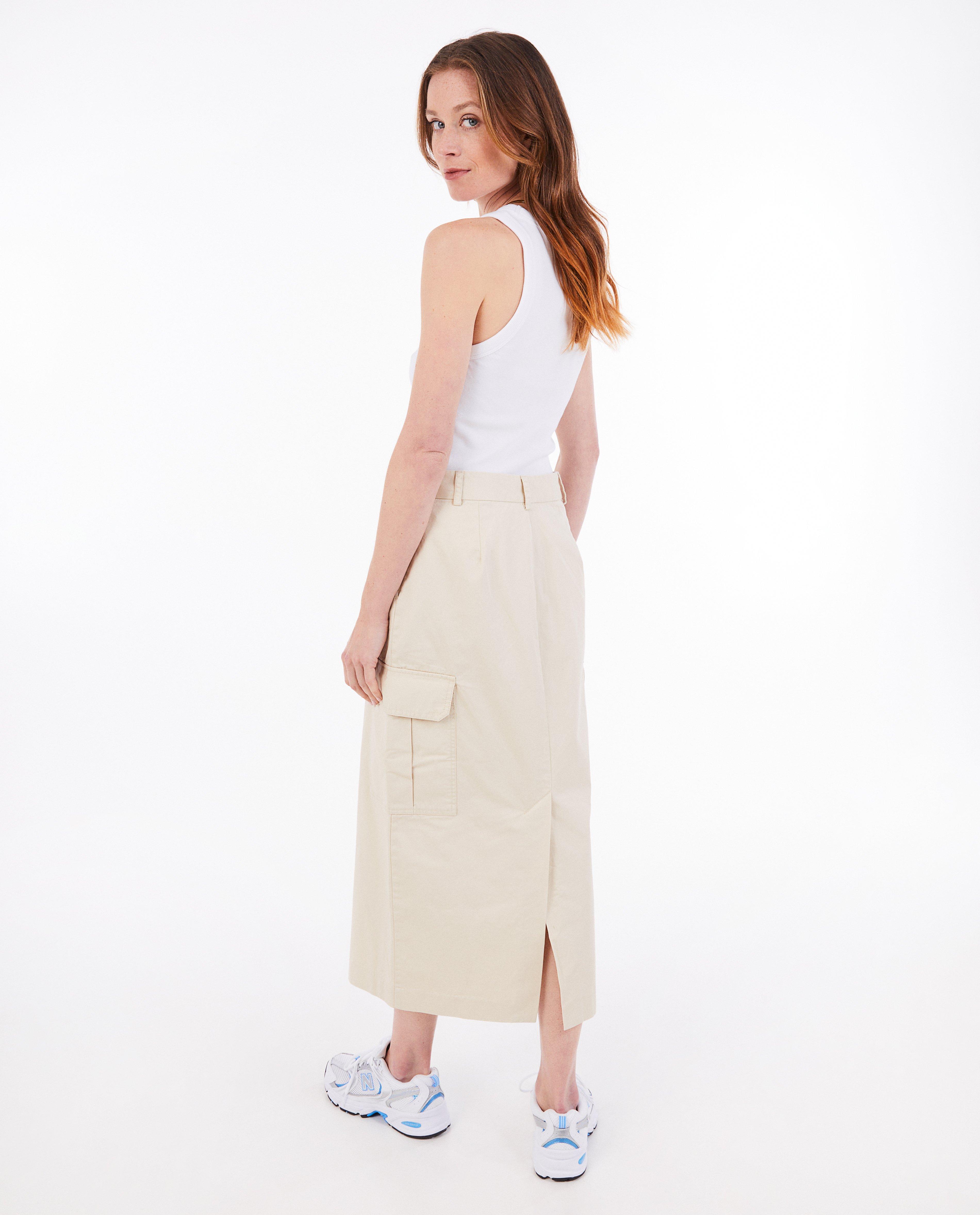 Rokken - Beige rok, cargo fit