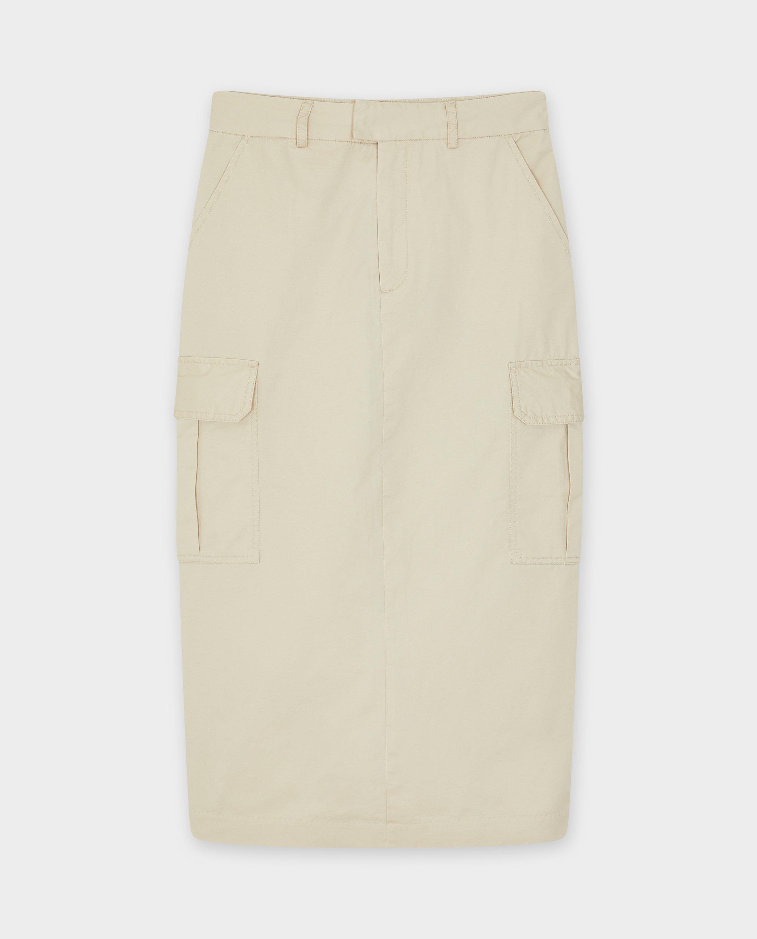 Rokken - Beige rok, cargo fit