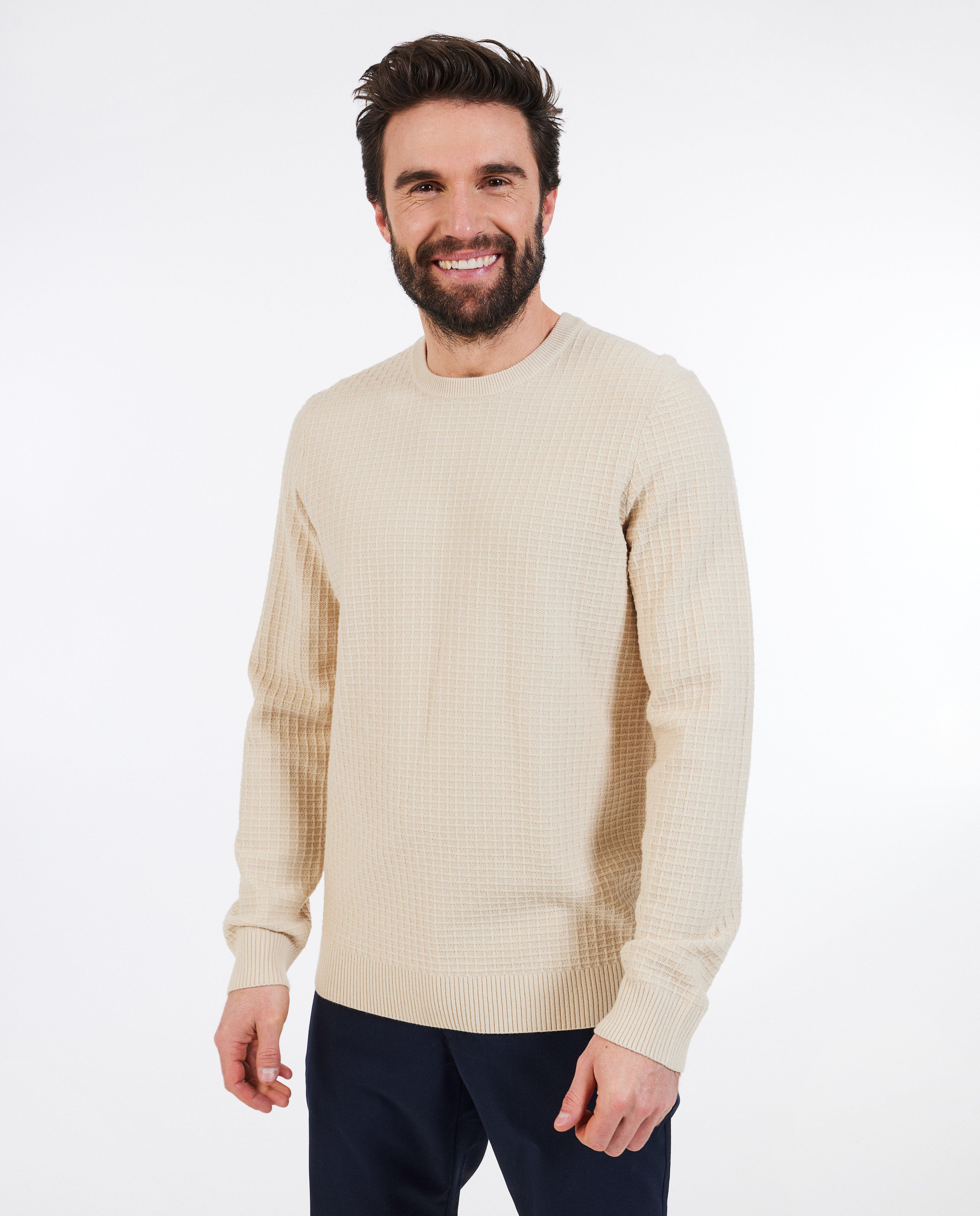 Beige trui met structuur