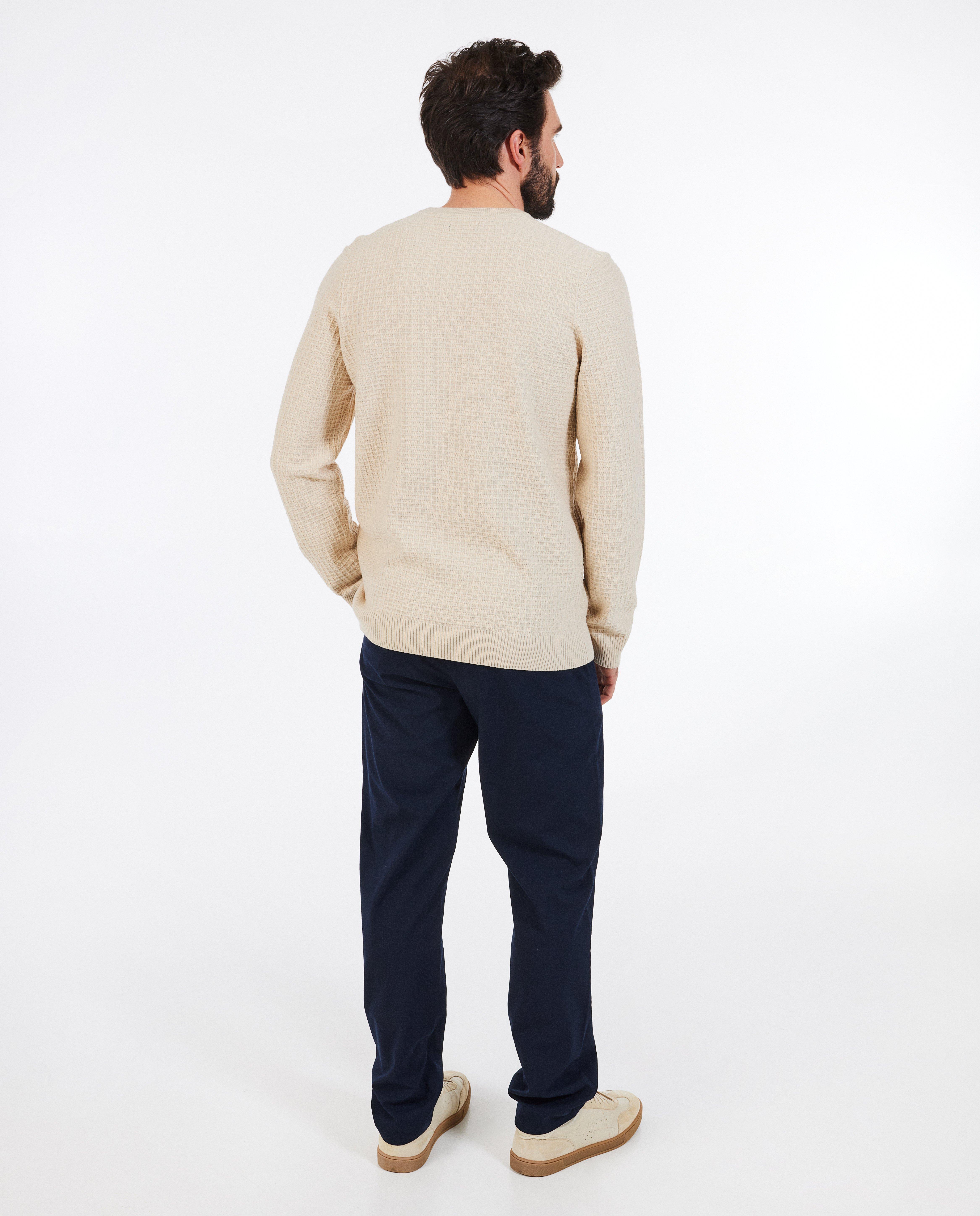 Truien - Beige trui met structuur