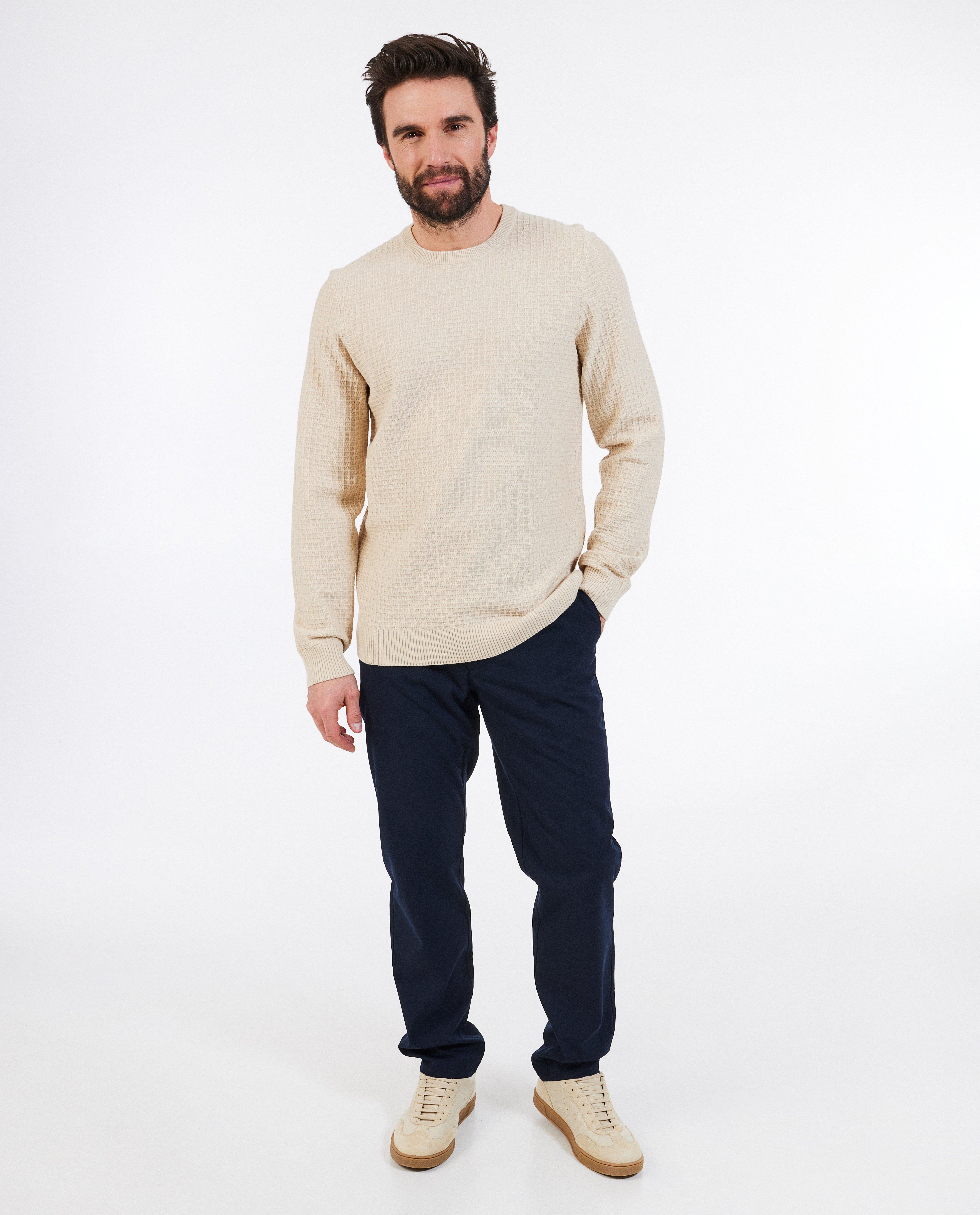 Donkerblauwe geklede broek