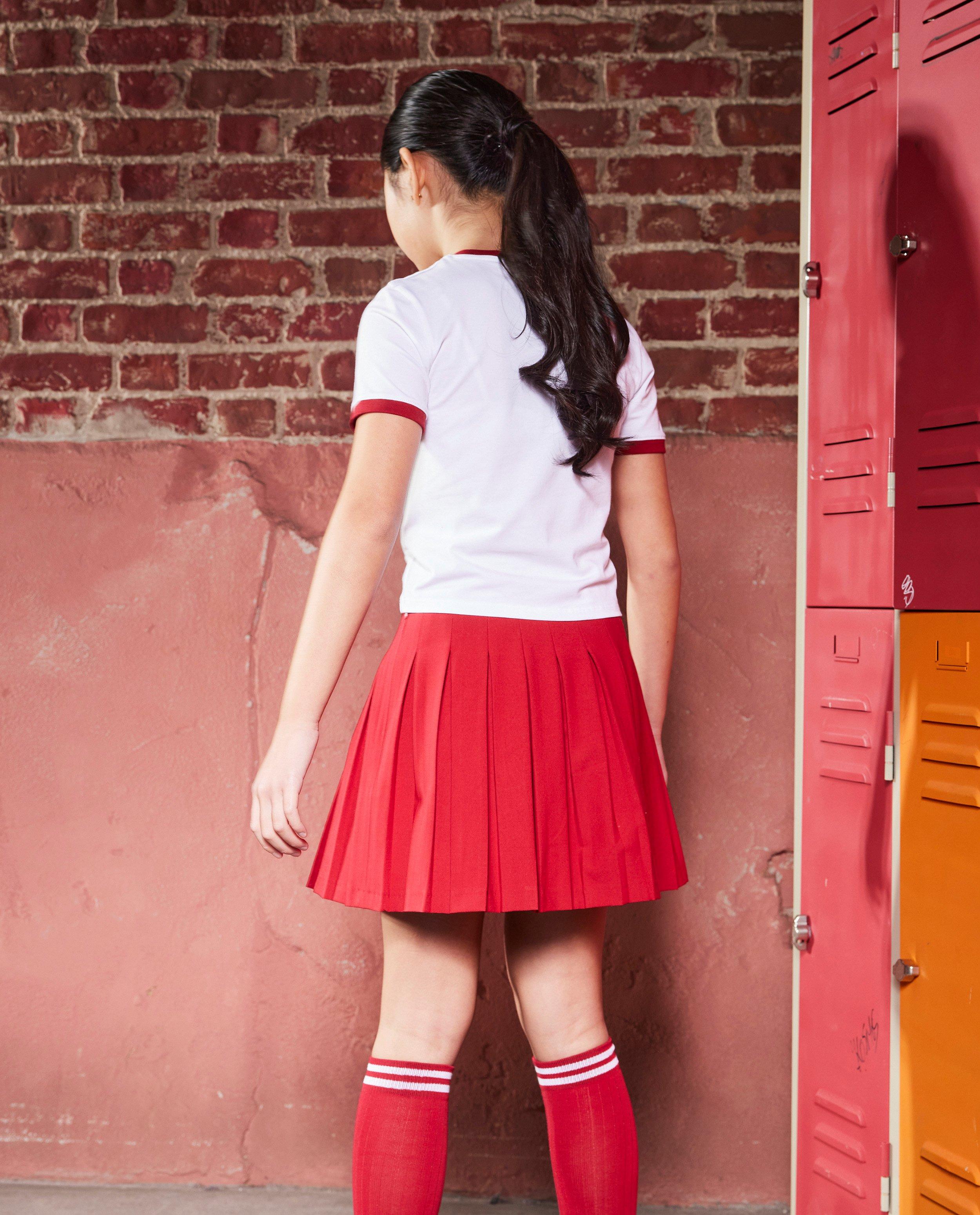 Jupes - Jupe plissée rouge Milo, 6-14 ans