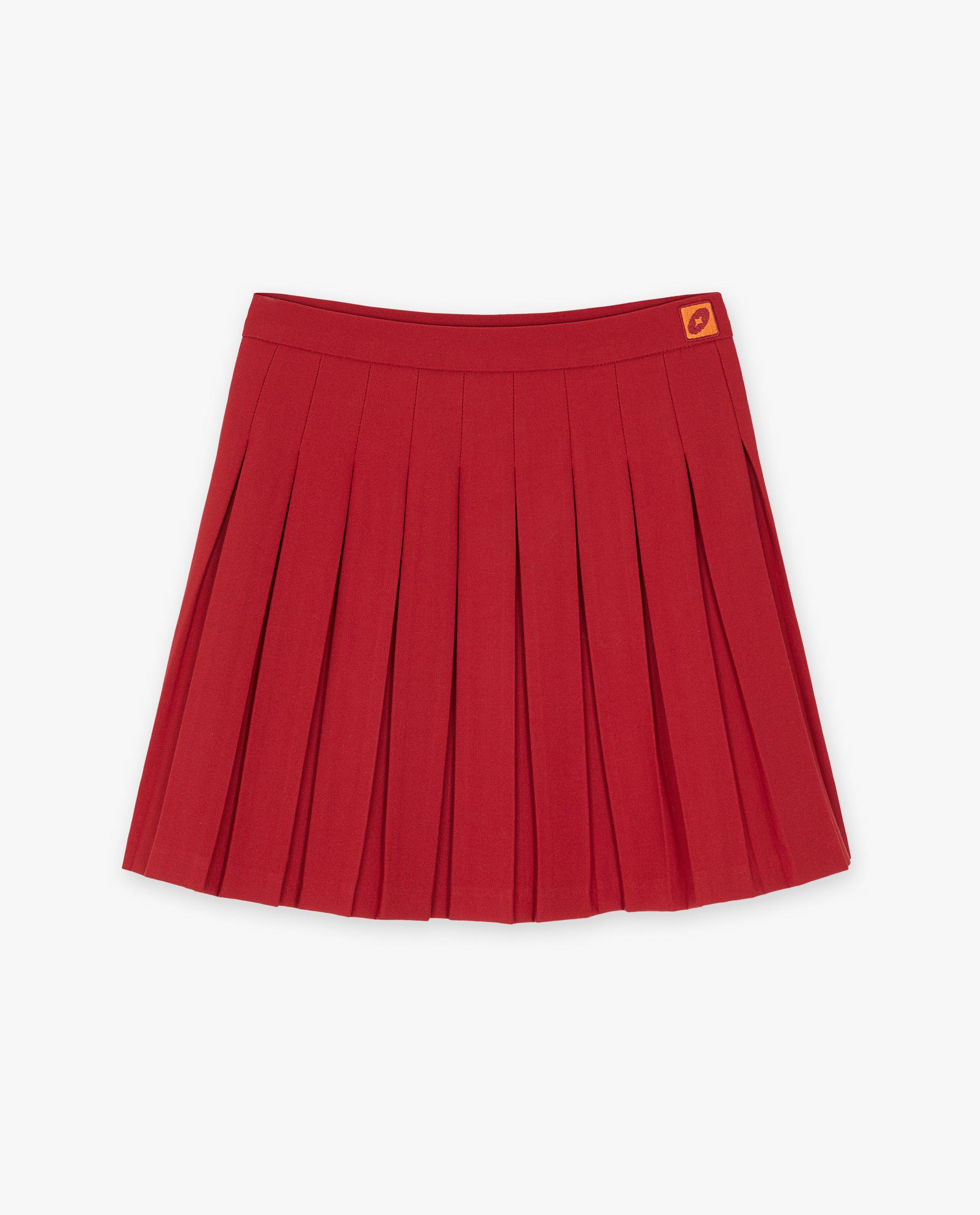 Jupes - Jupe plissée rouge Milo, 6-14 ans