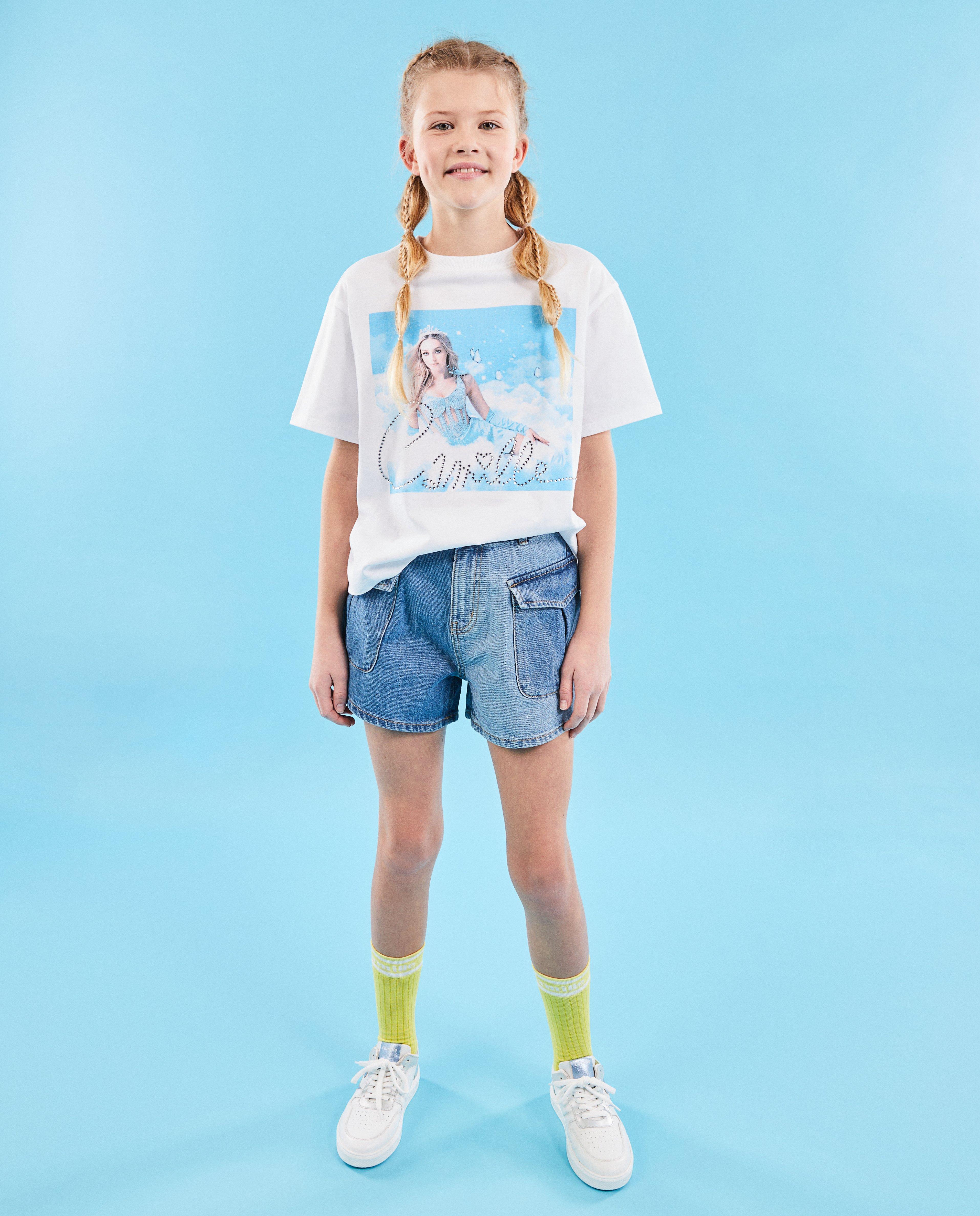 Jeansshort van biokatoen, 4-14 jaar - null - CAMILLE