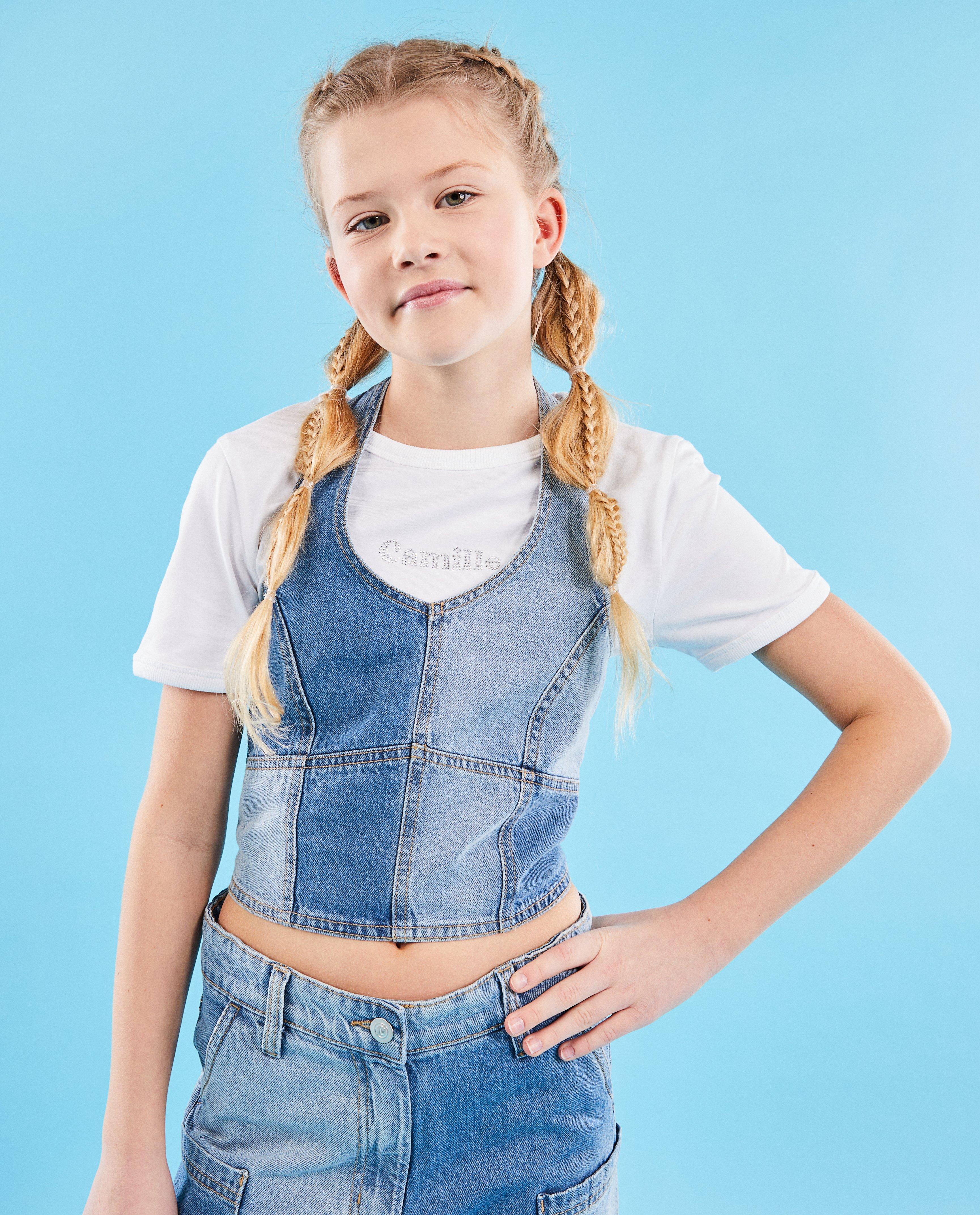 Jeanstop van biokatoen, 6-14 jaar - null - CAMILLE