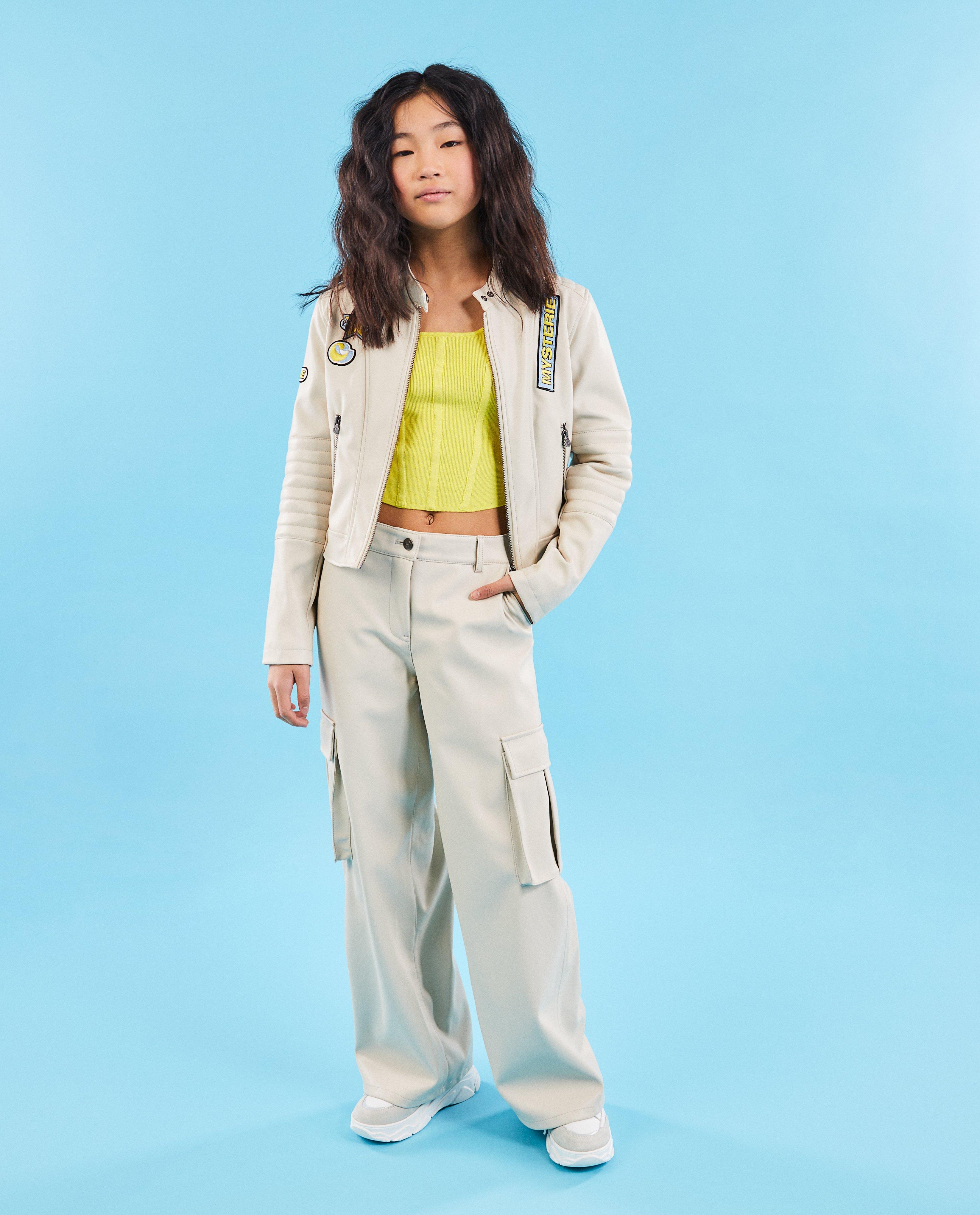 Beige broek, cargo fit, 6-14 jaar - null - CAMILLE