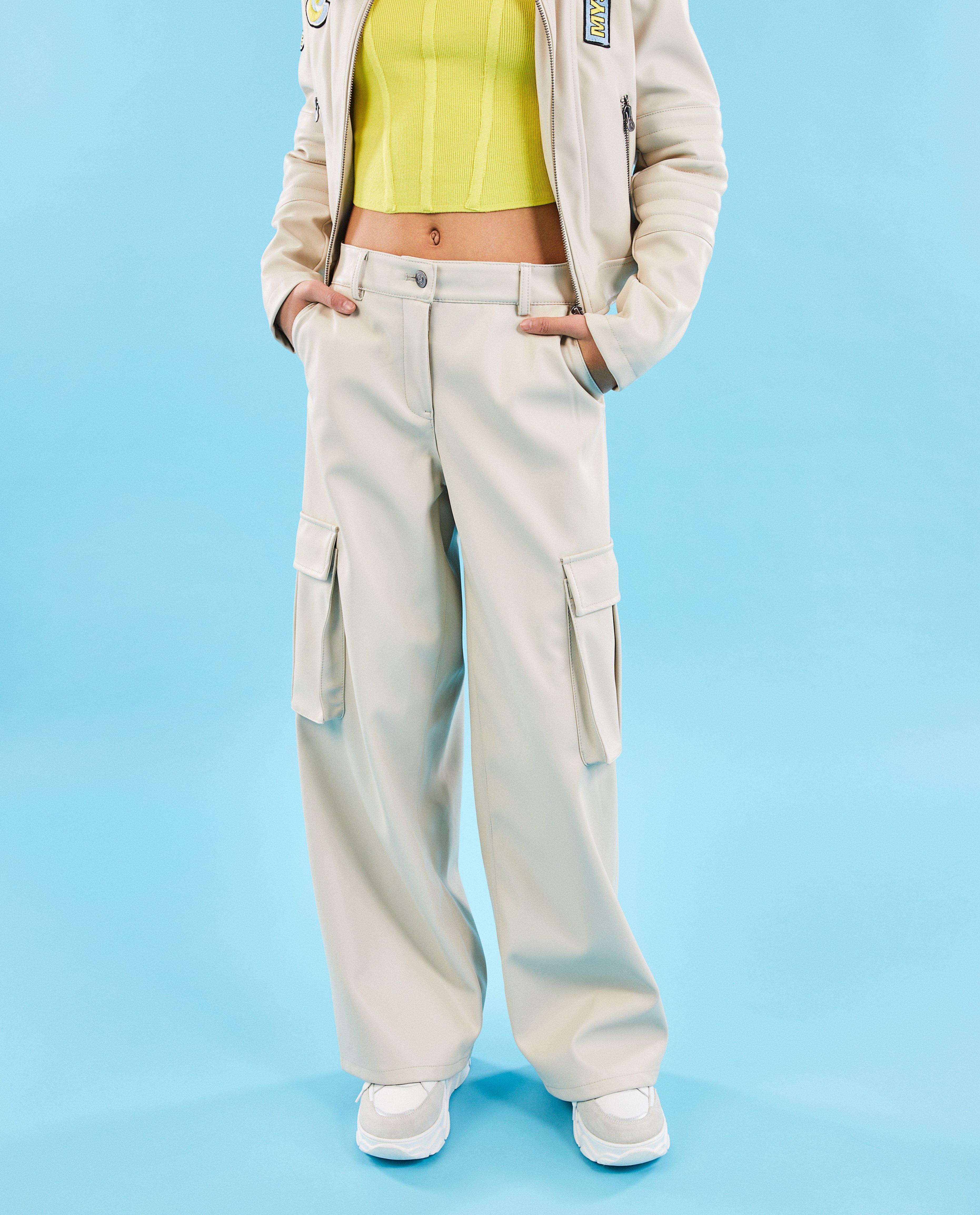 Broeken - Beige broek, cargo fit, 6-14 jaar