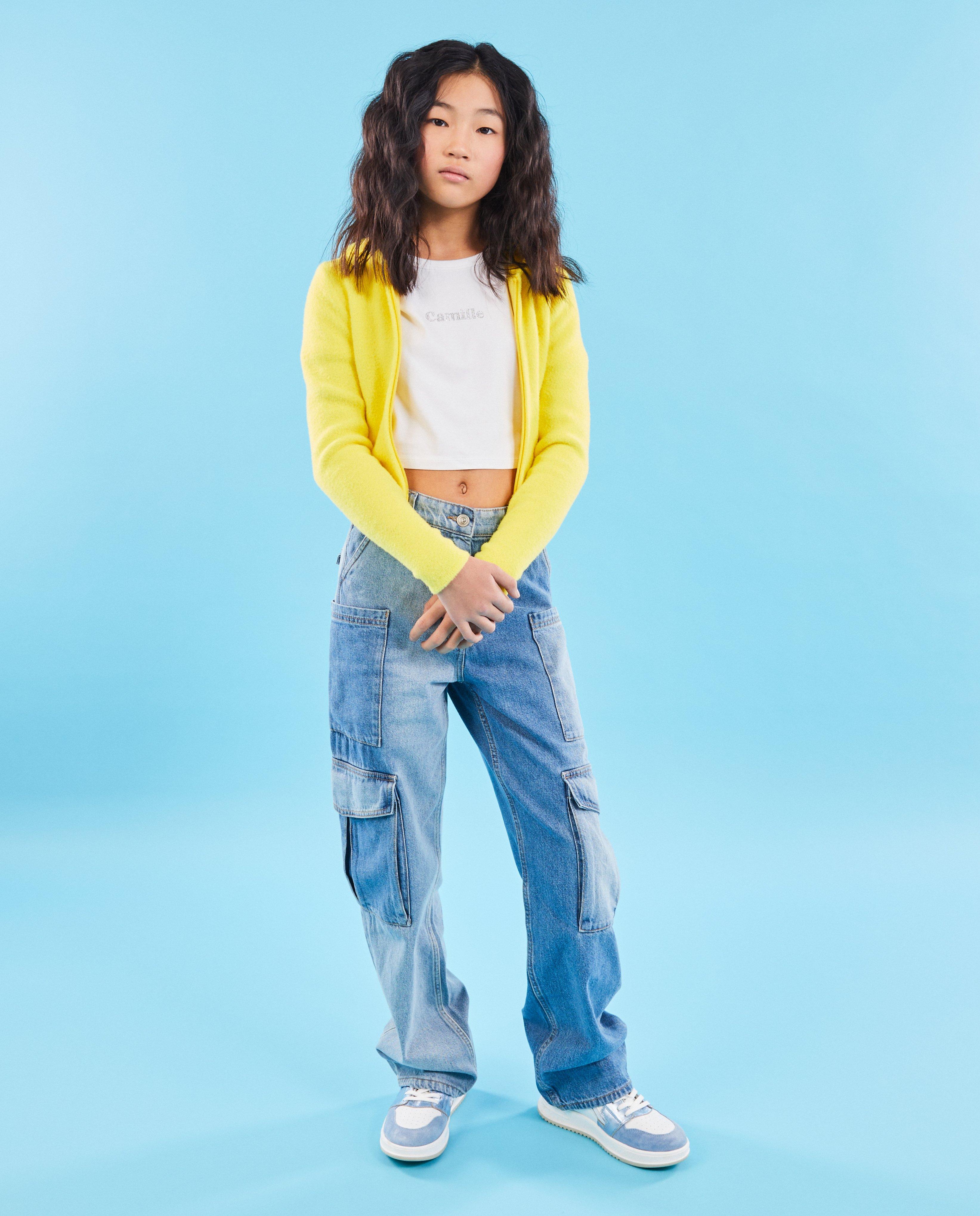 Gilet duveteux, 6-14 ans  - Détails du produit - jaune vif - image numéro 1