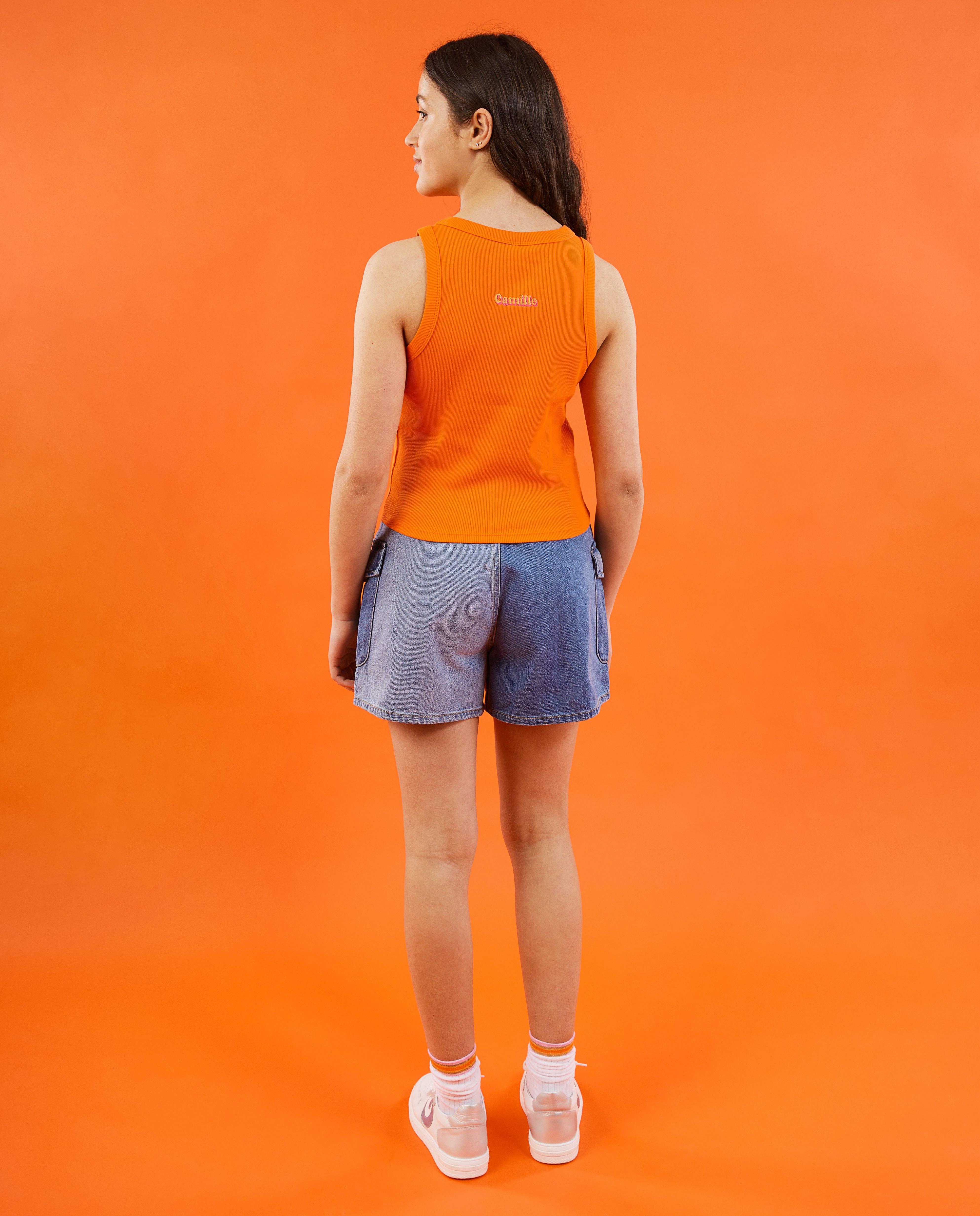 T-shirts - Top met borduursel, XS-XL