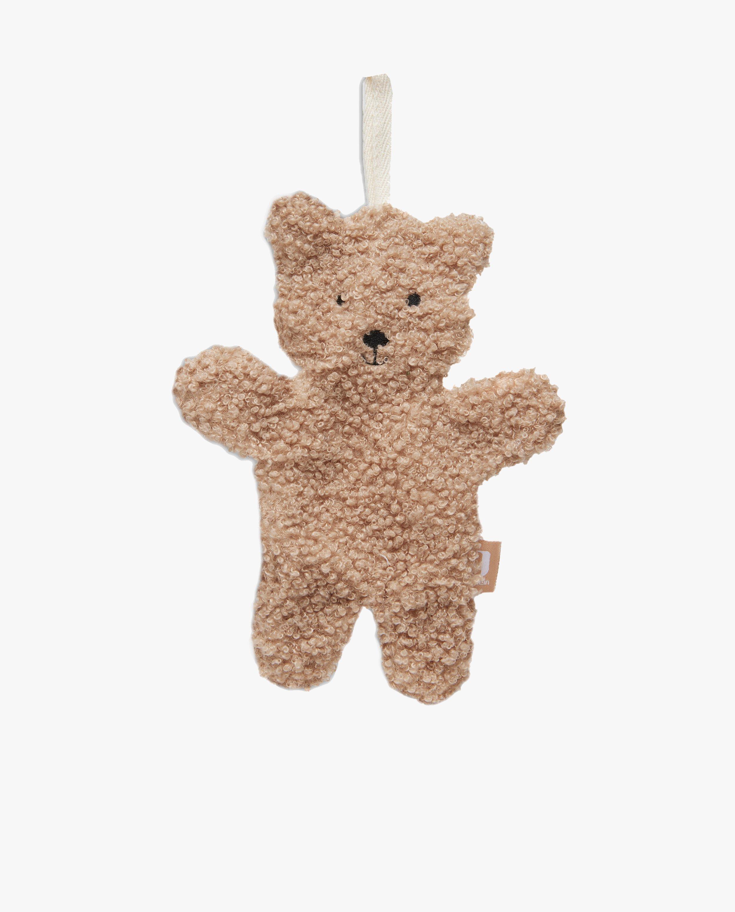Doudou attache-sucette brun en peluche - null - Jollein