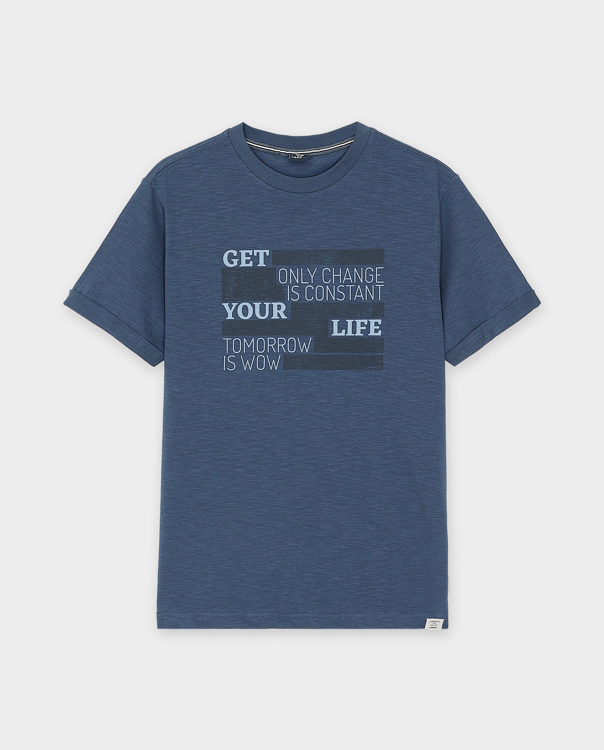 T-shirt met opschrift - null - Lerros