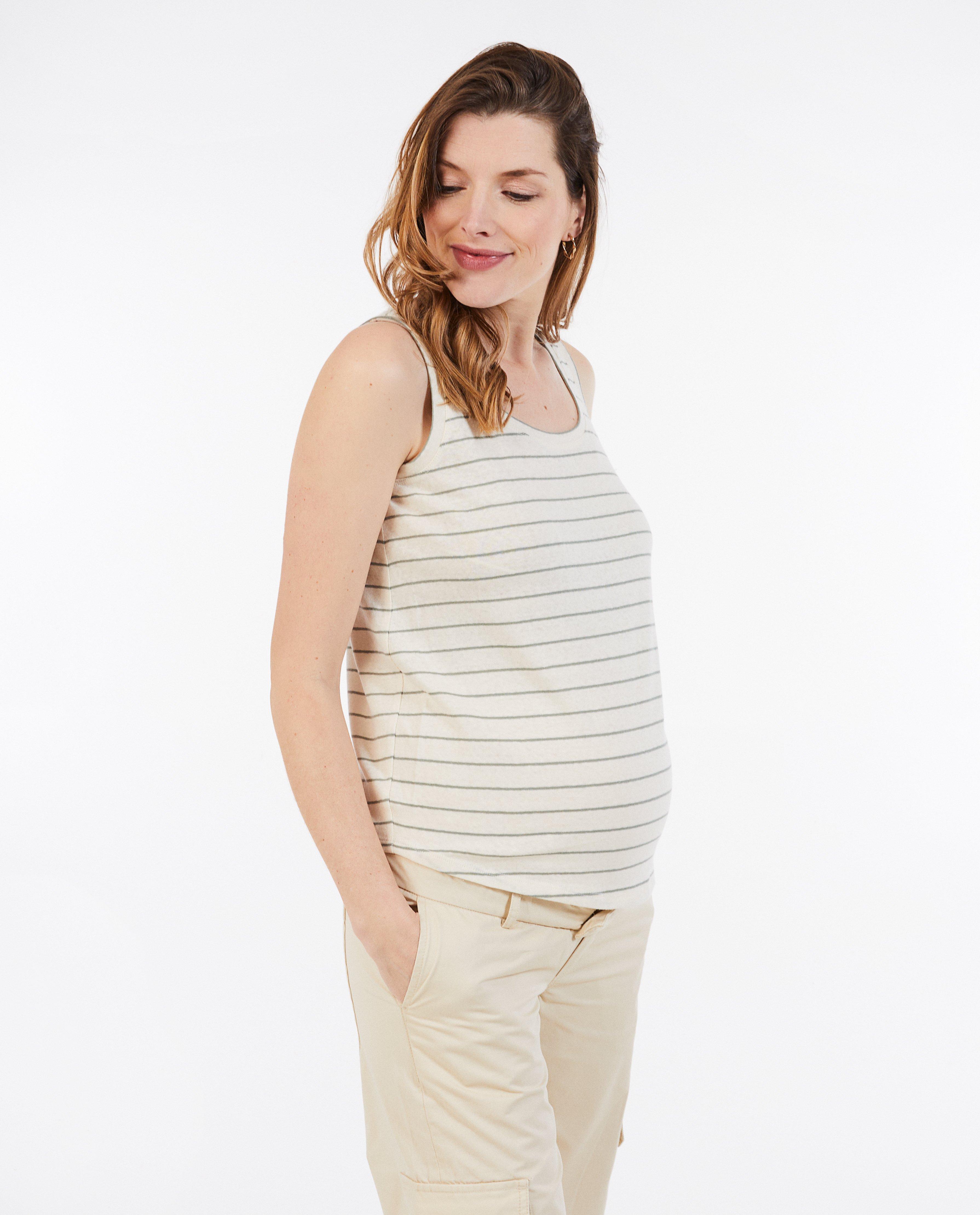 Top de grossesse noir en lin - null - Atelier Maman