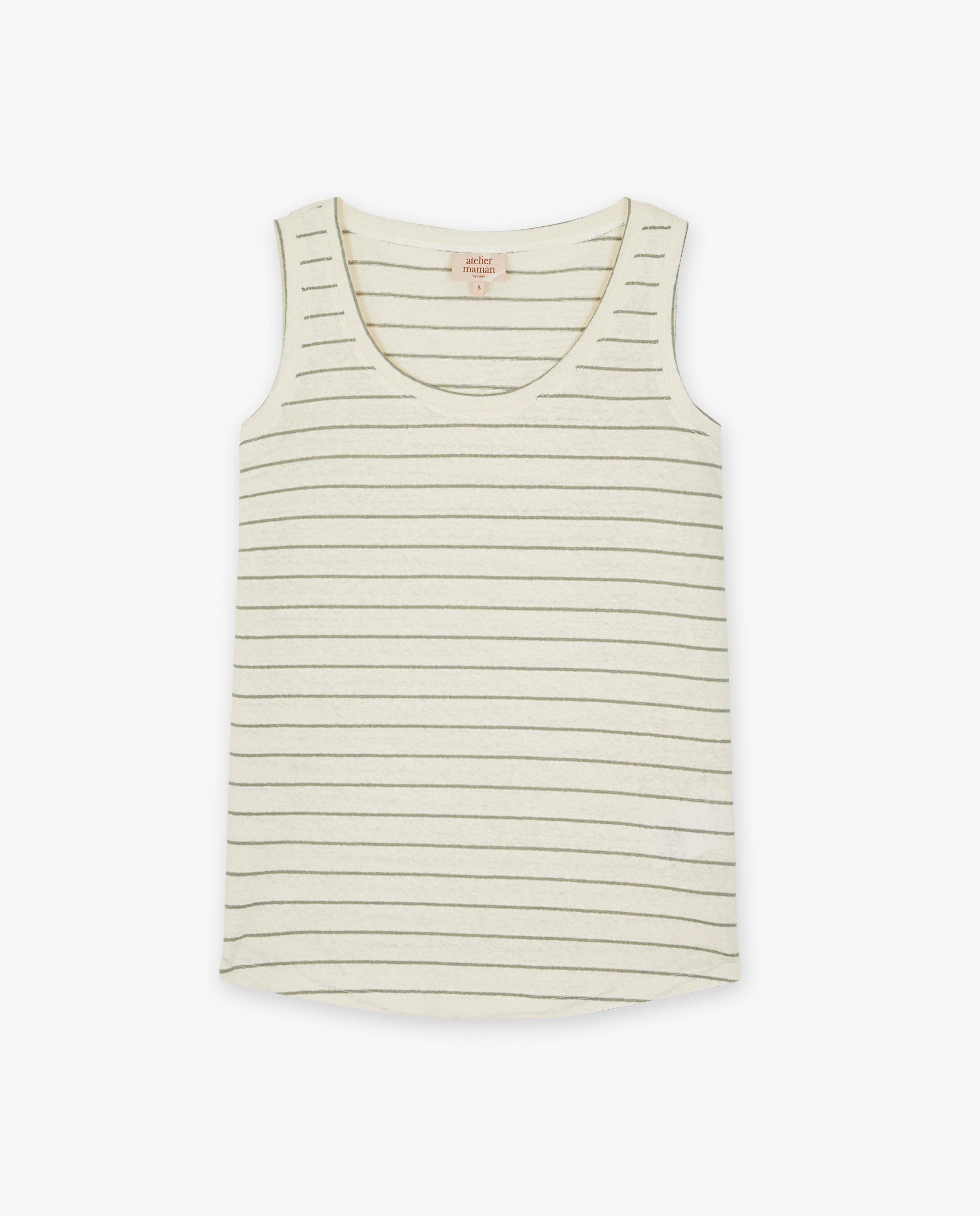 T-shirts - Top de grossesse noir en lin