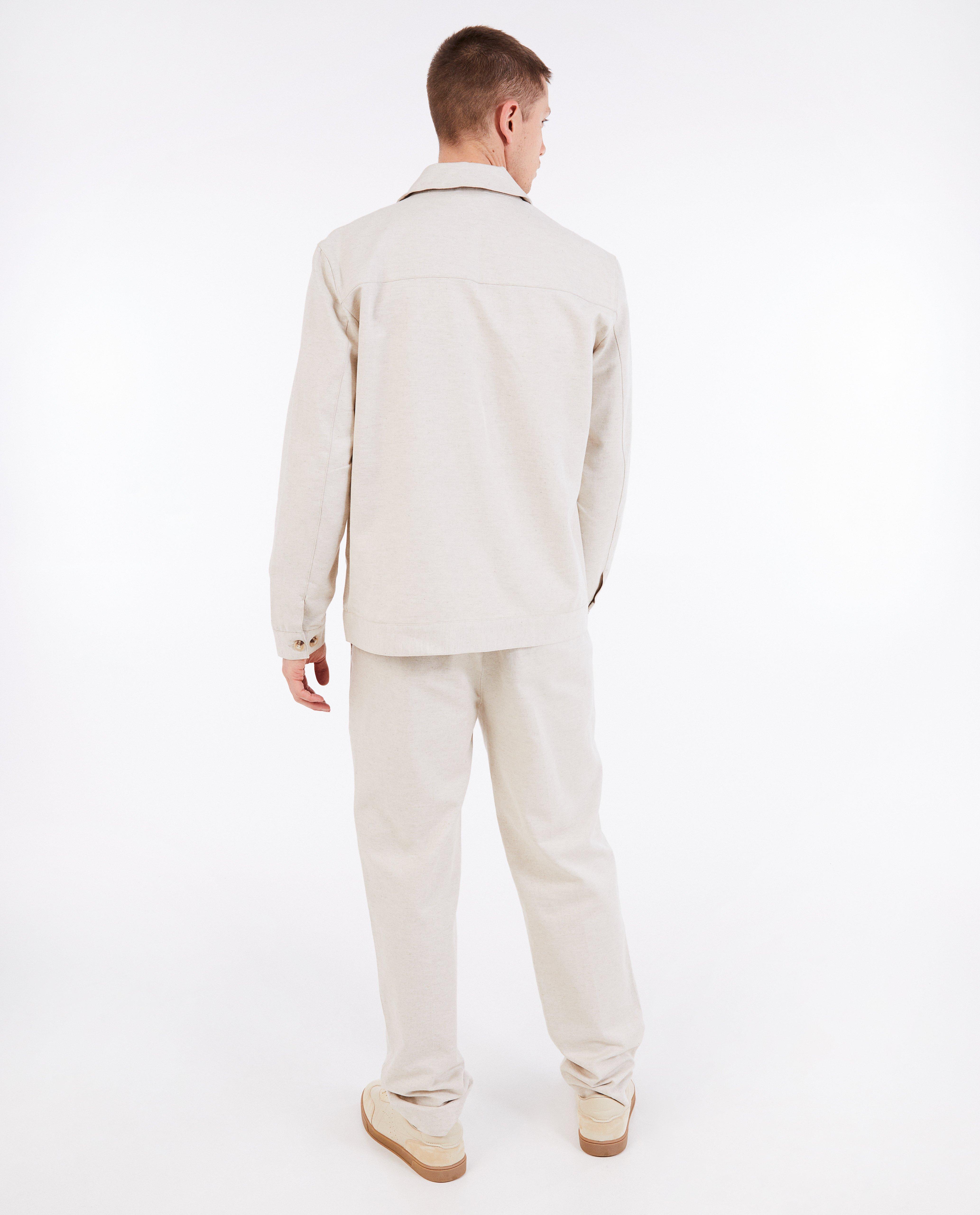 Blazers - Beige vest van linnenmix