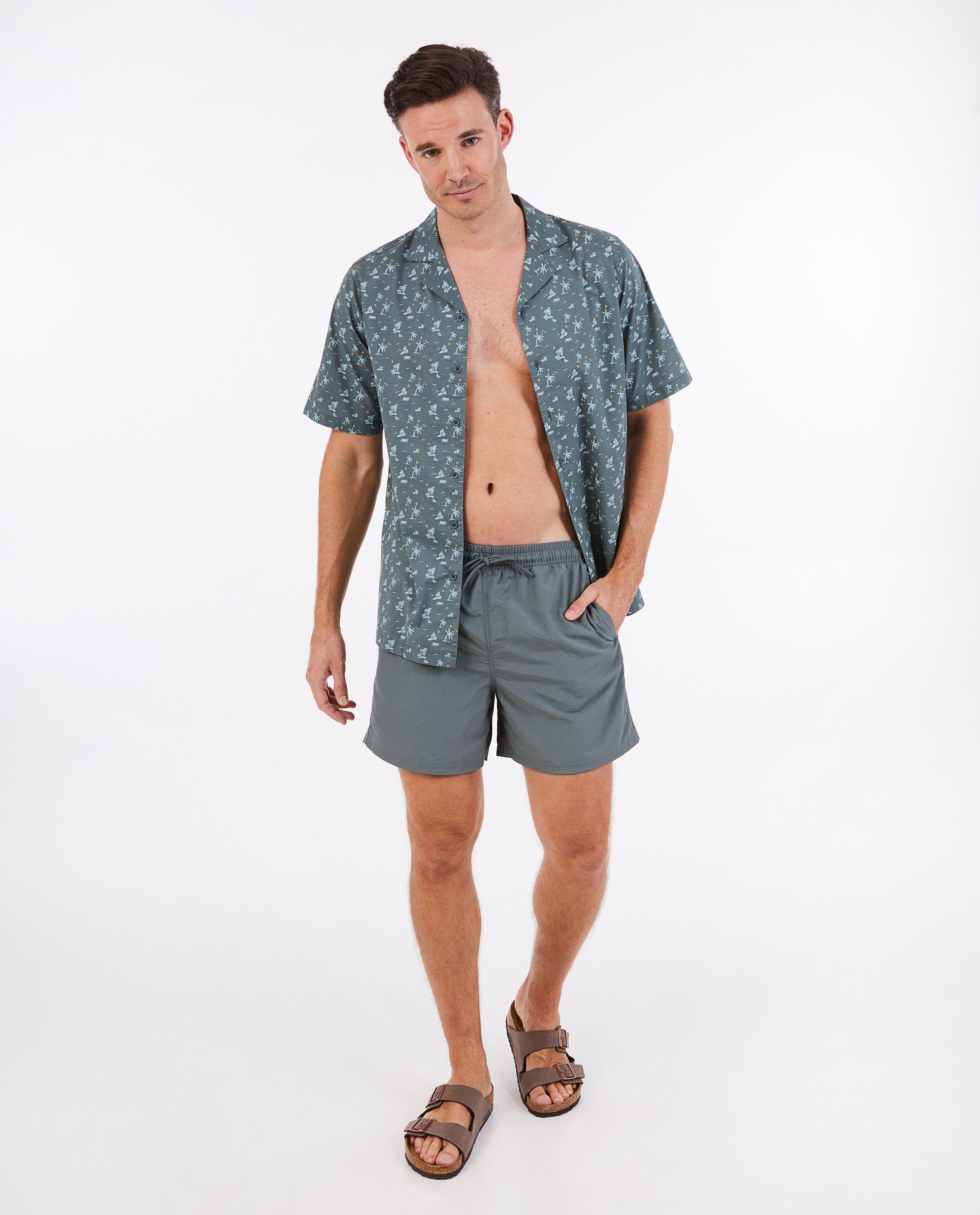 Donkergroene zwemshort - null - Quarterback