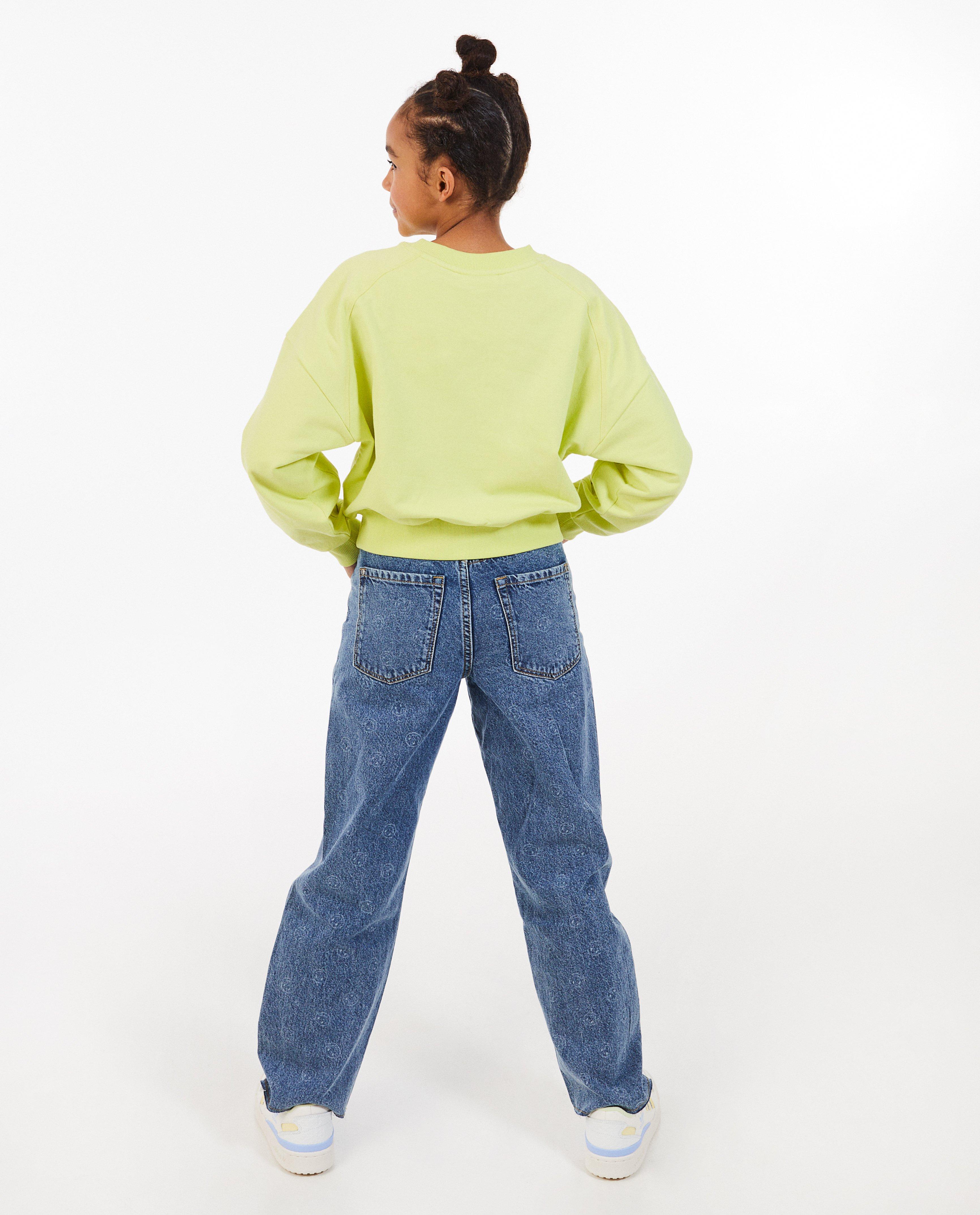Jeans - Jeans met smileyprint, straight fit