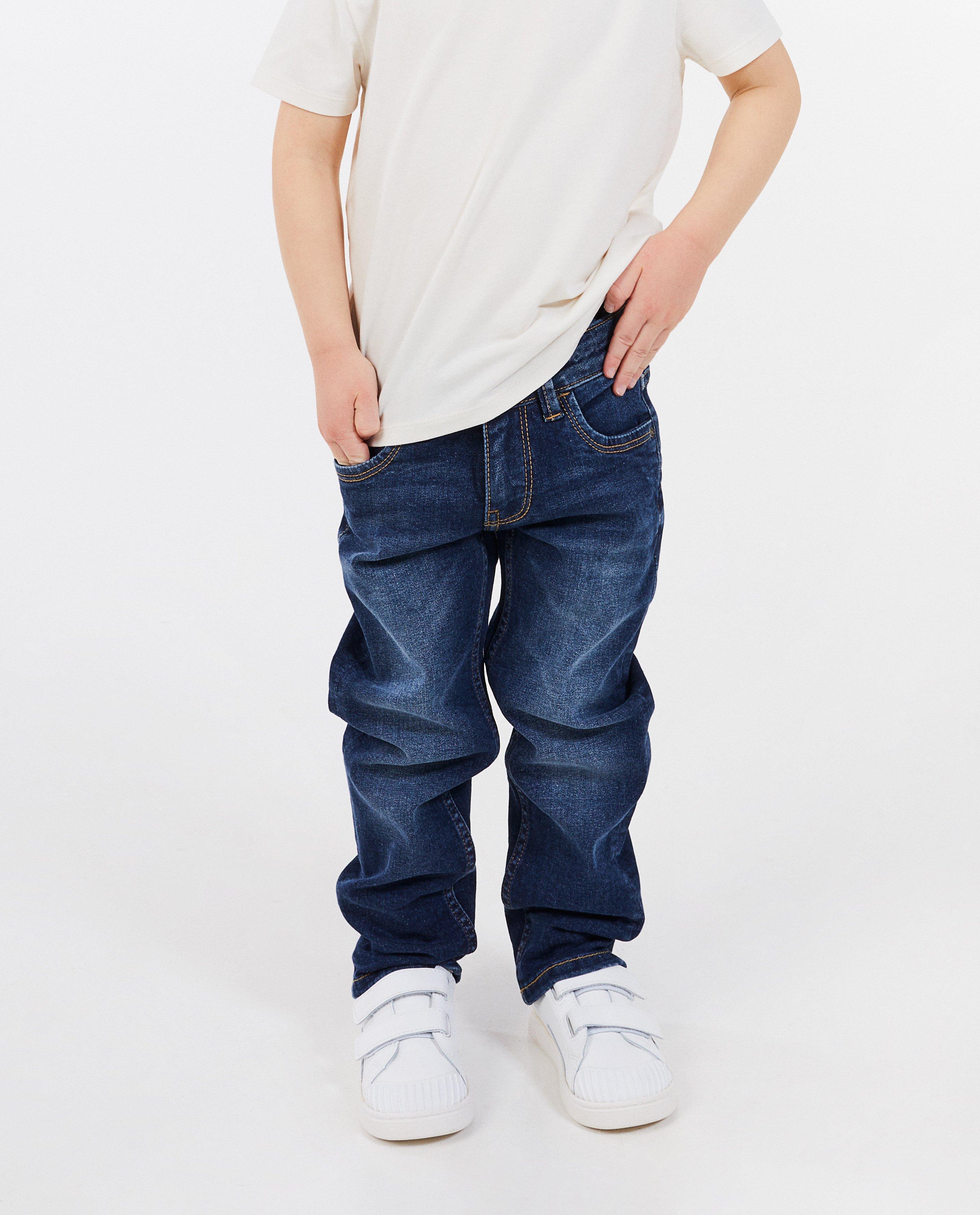 Jeans - Donkerblauwe jeans, straight fit