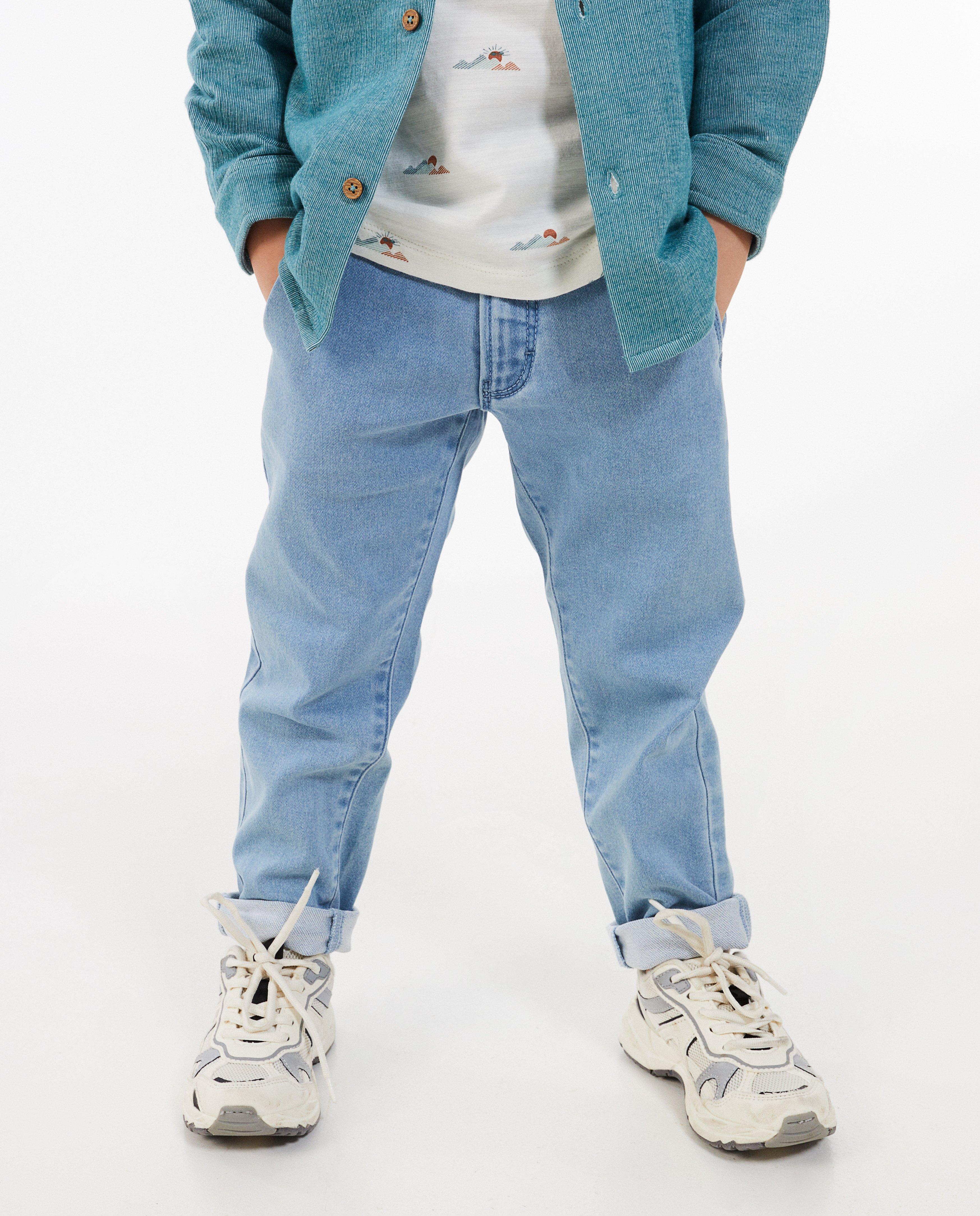 Jeans - Jeans bleu, coupe décontractée