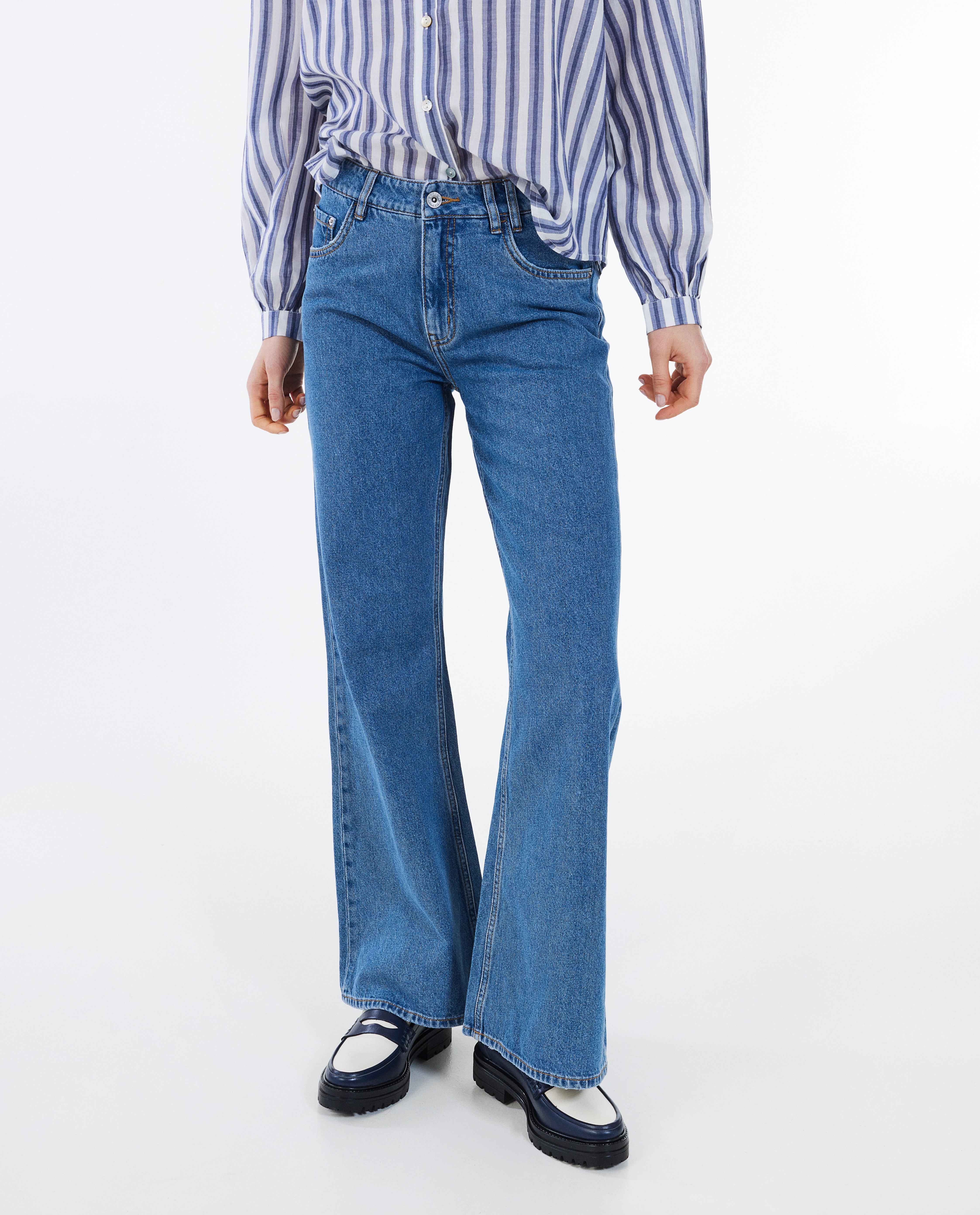 Jeans - Jeans bleu à pattes d’éléphant