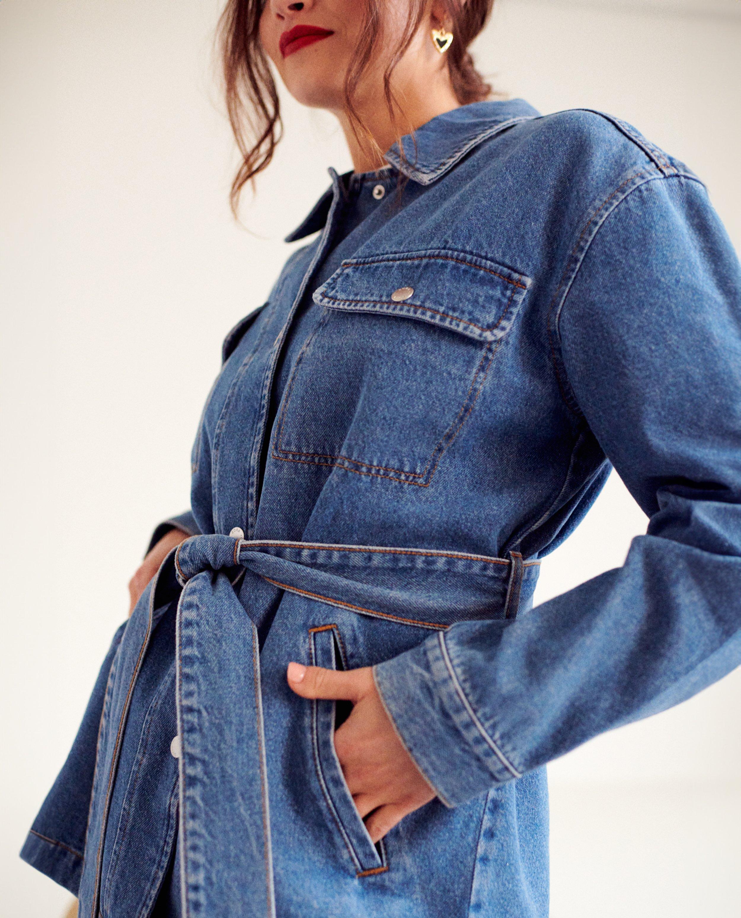 Jeansvest met knooplint - null - Sora