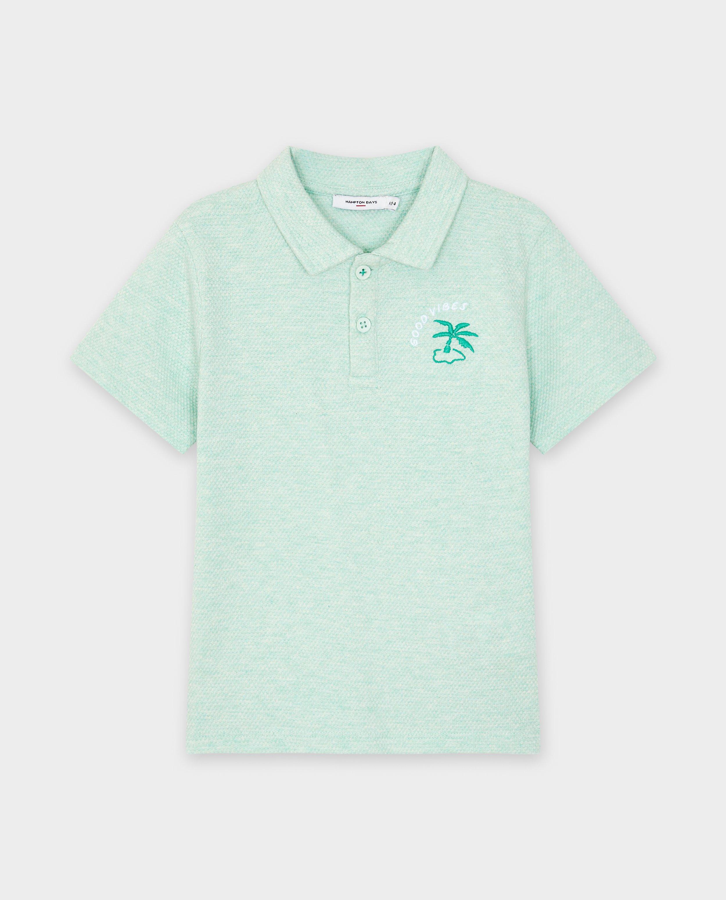 Polo's - Lichtgroene polo met borduursel