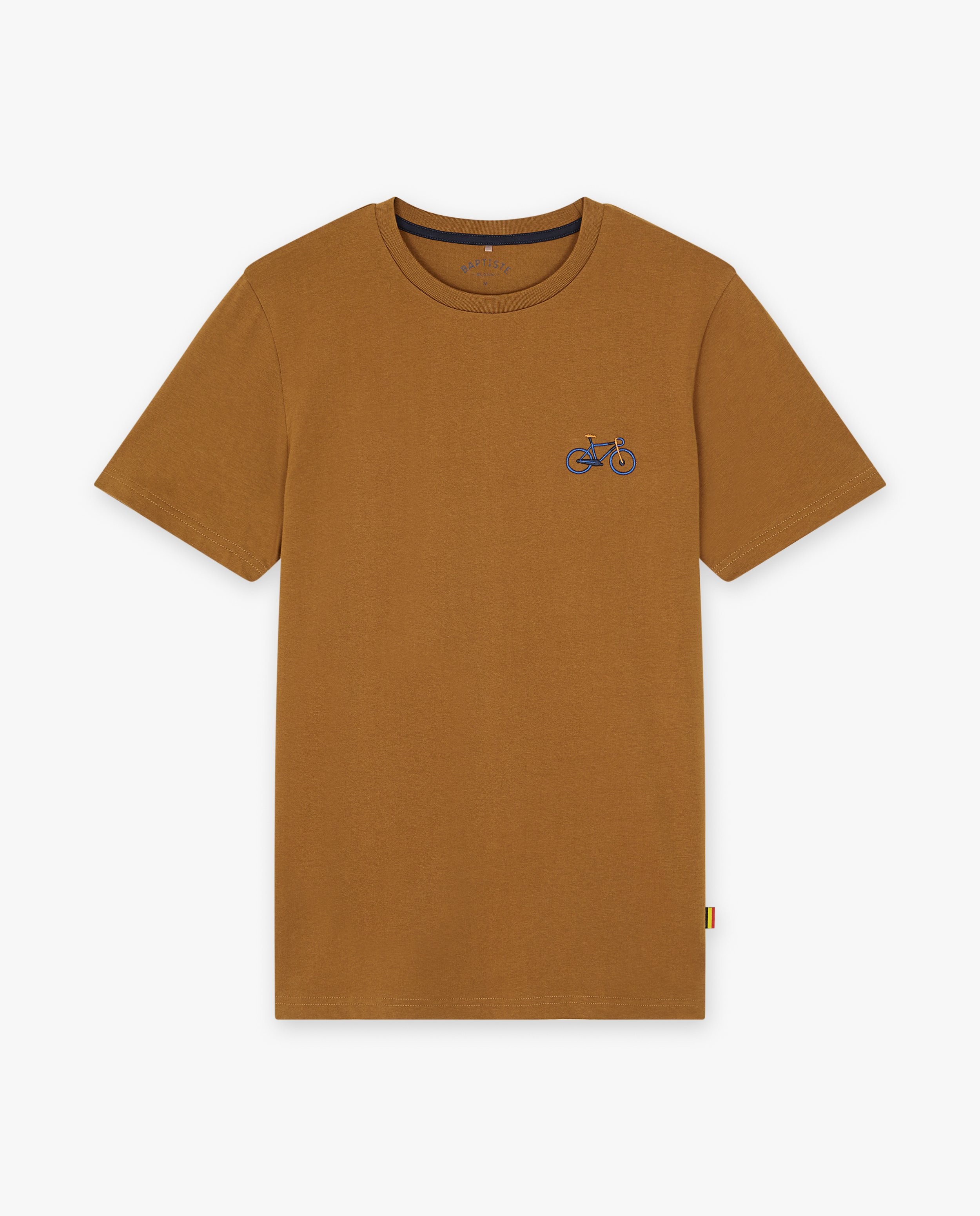 T-shirts - Bruin T-shirt met borduursel