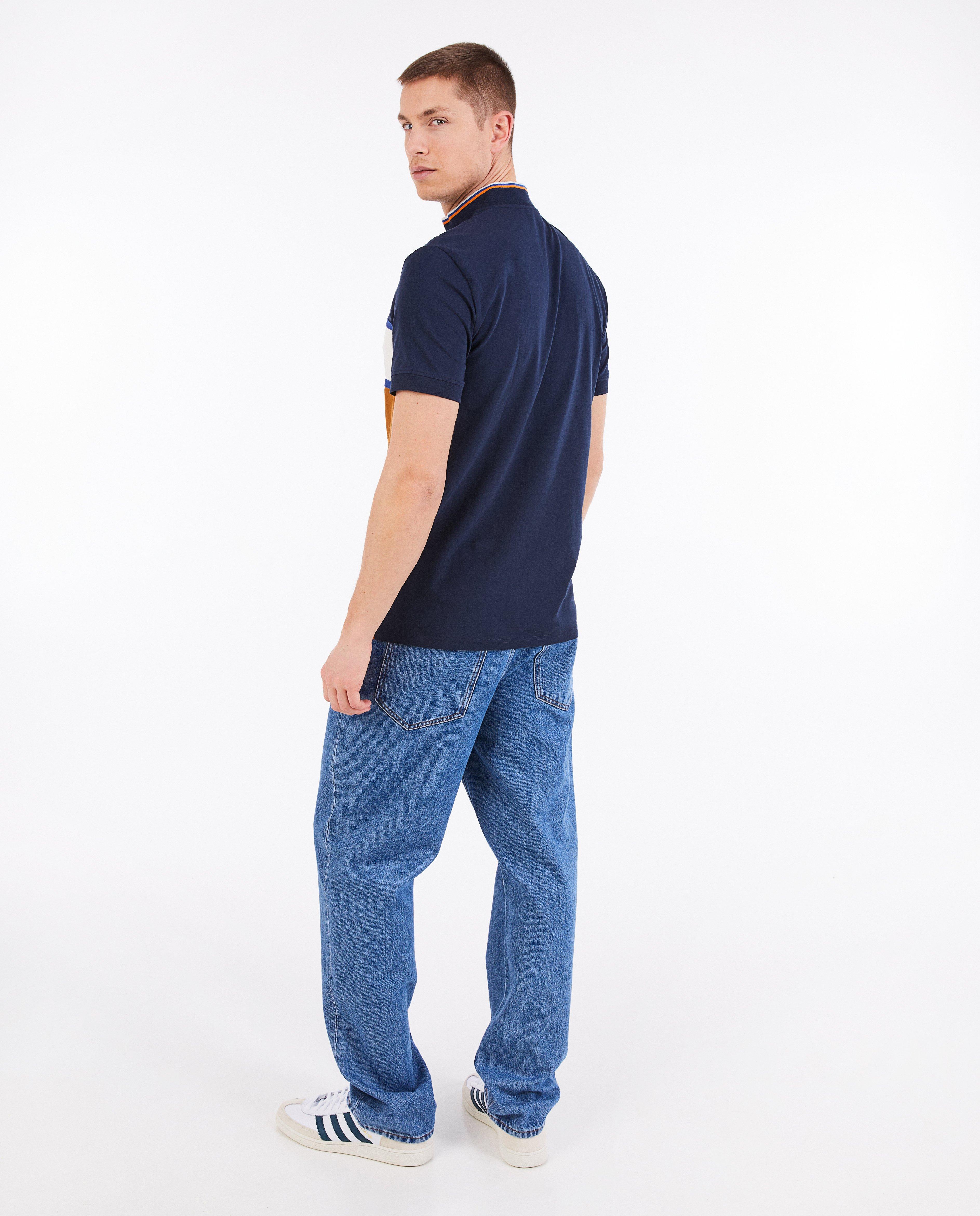 Maillot cycliste &agrave; color block, adultes - D&eacute;tails du produit - bleu fonc&eacute; - image num&eacute;ro 3