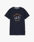 T-shirts - Donkerblauw T-shirt met borduursel, 7-14 jaar