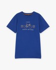 T-shirts - Blauw T-shirt met print, 7-14 jaar