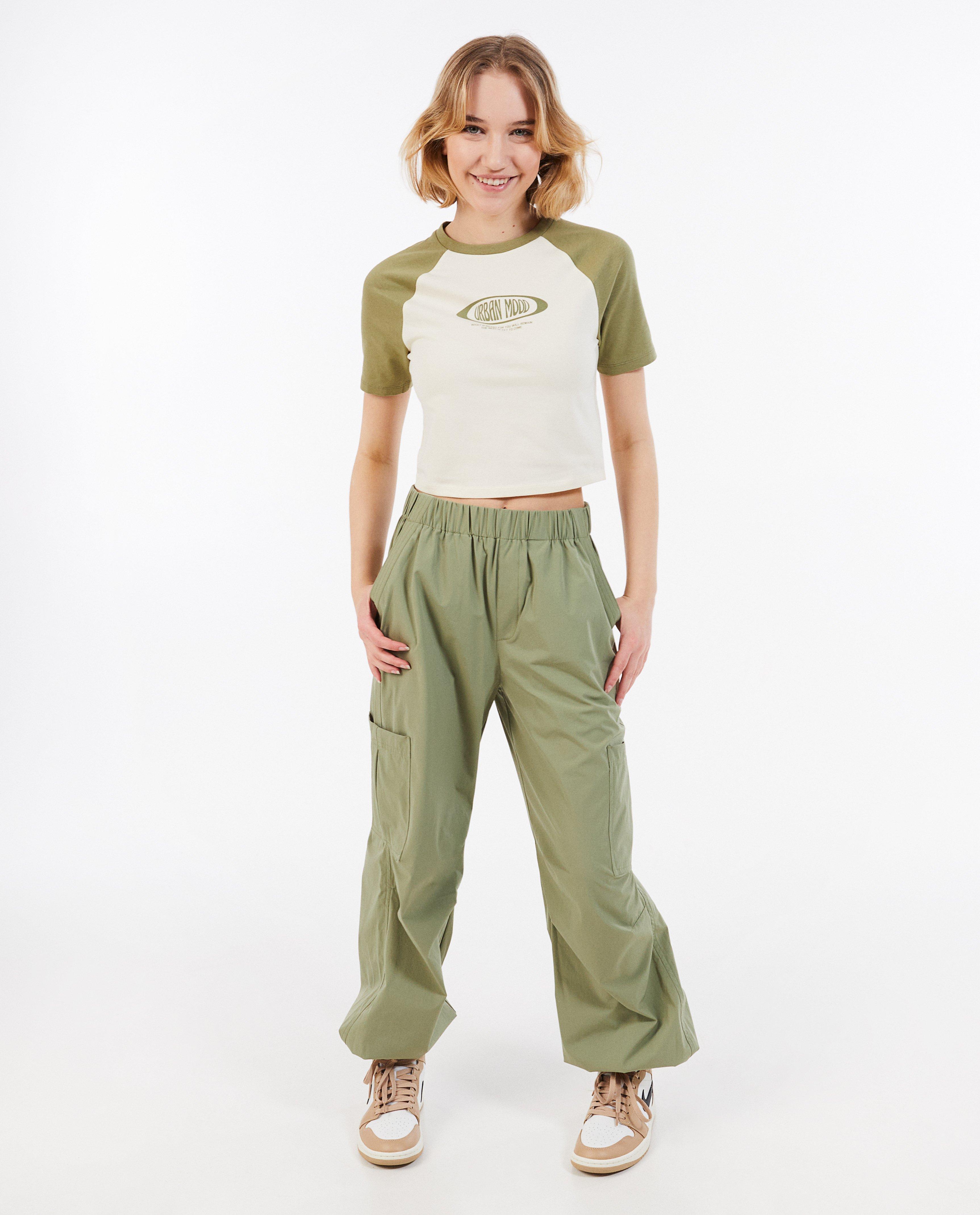 Broek met structuur, parachute fit - null - Groggy