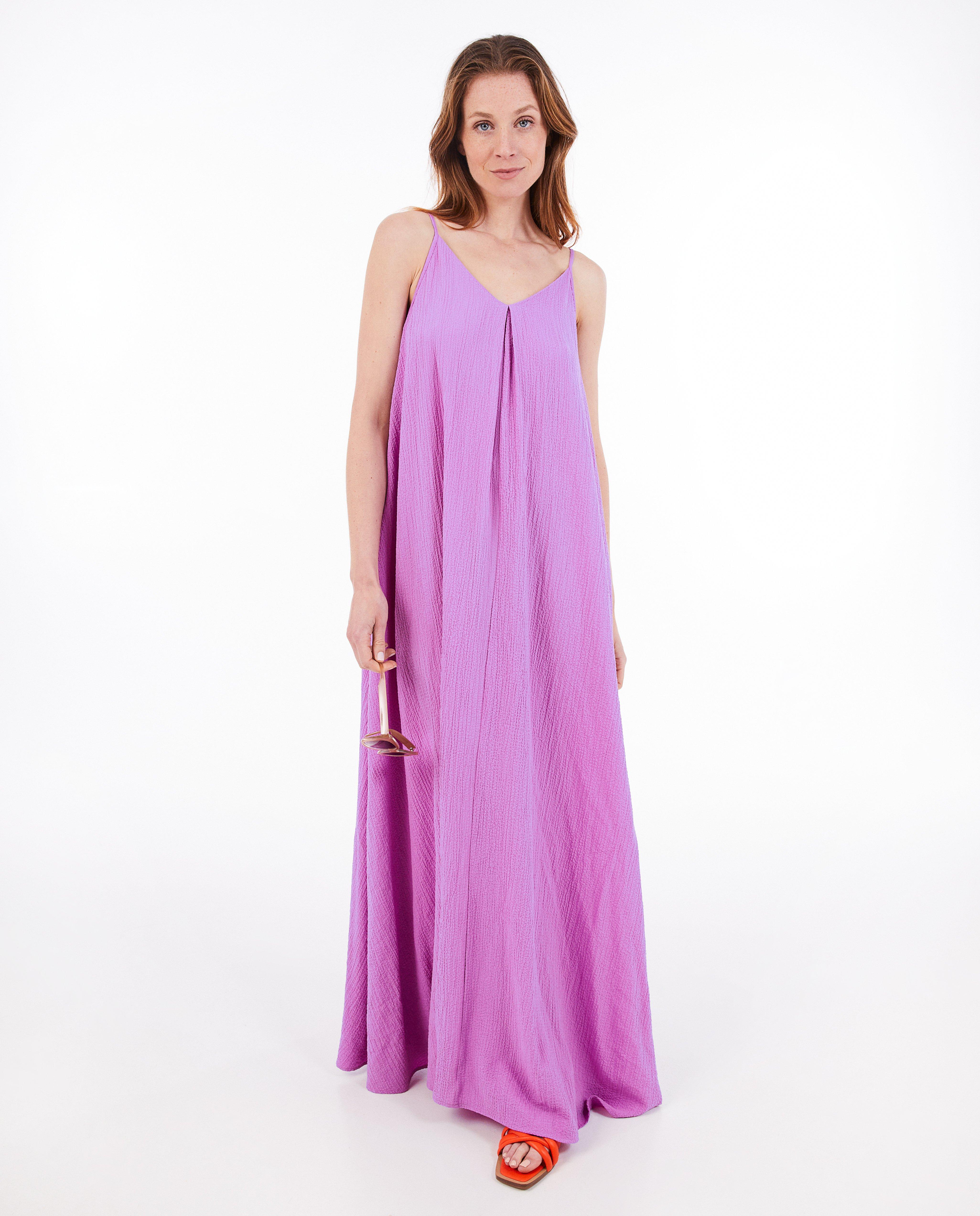 Jurk met structuur - Product Detail - paars - afbeelding nummer 1