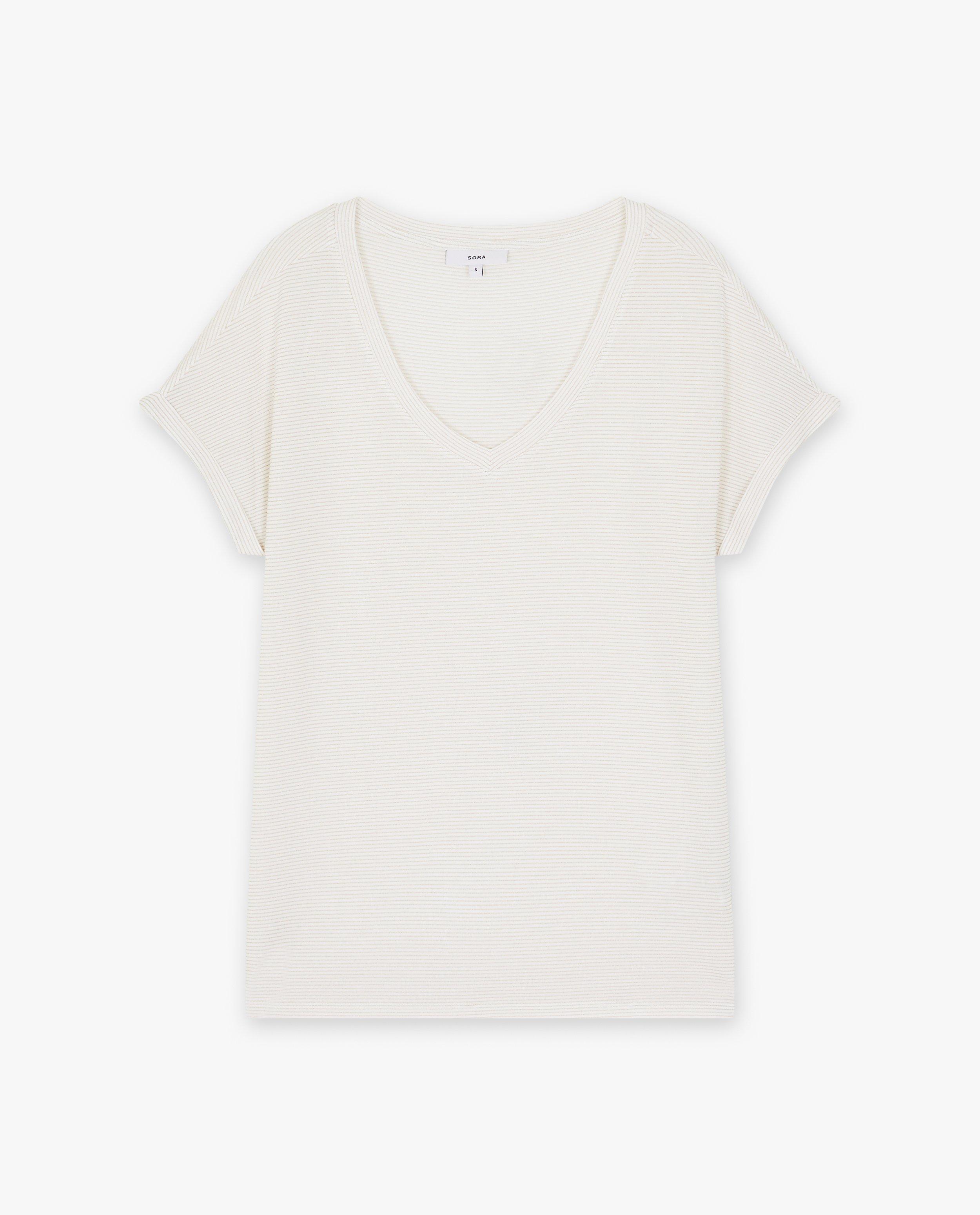 T-shirts - T-shirt met fijne strepen