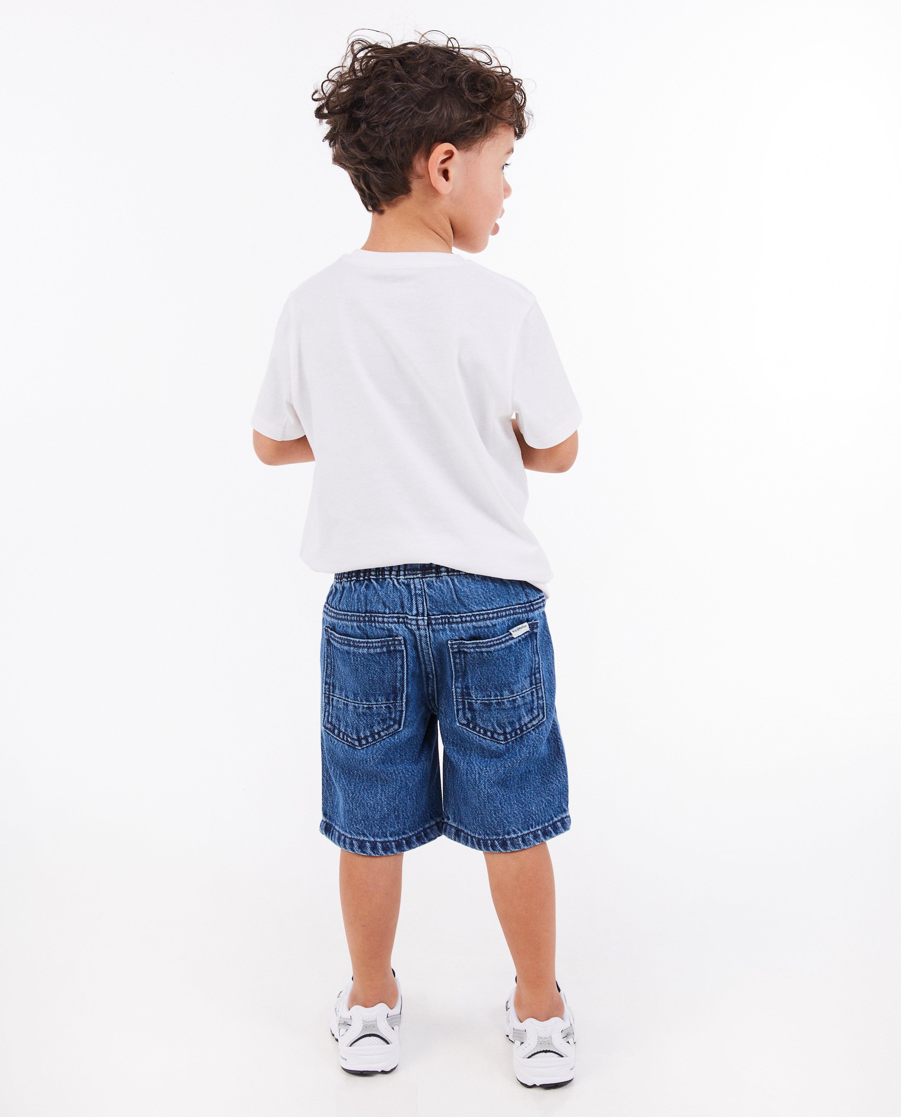 Shorten - Blauwe jeansshort, straight fit