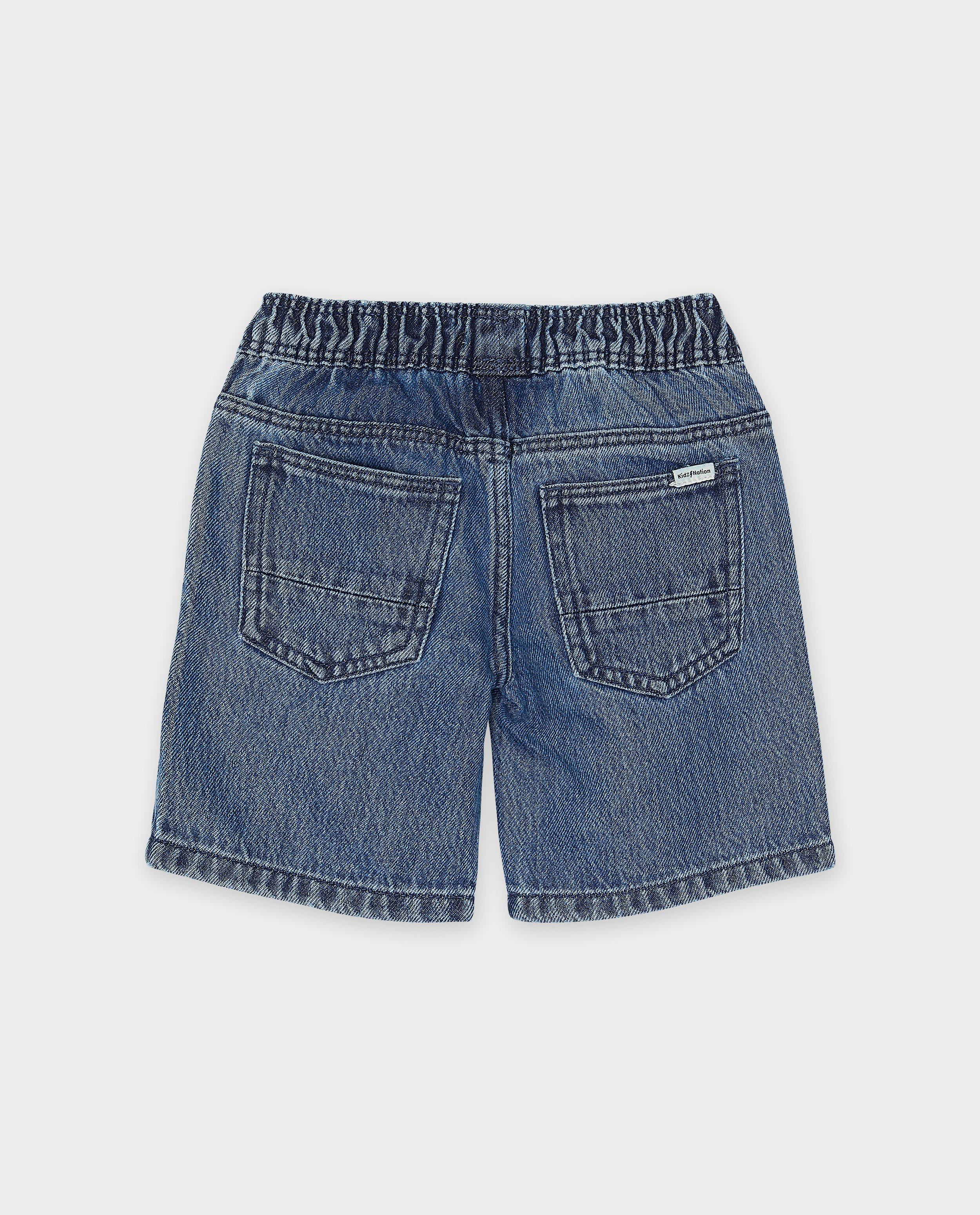Shorten - Blauwe jeansshort, straight fit
