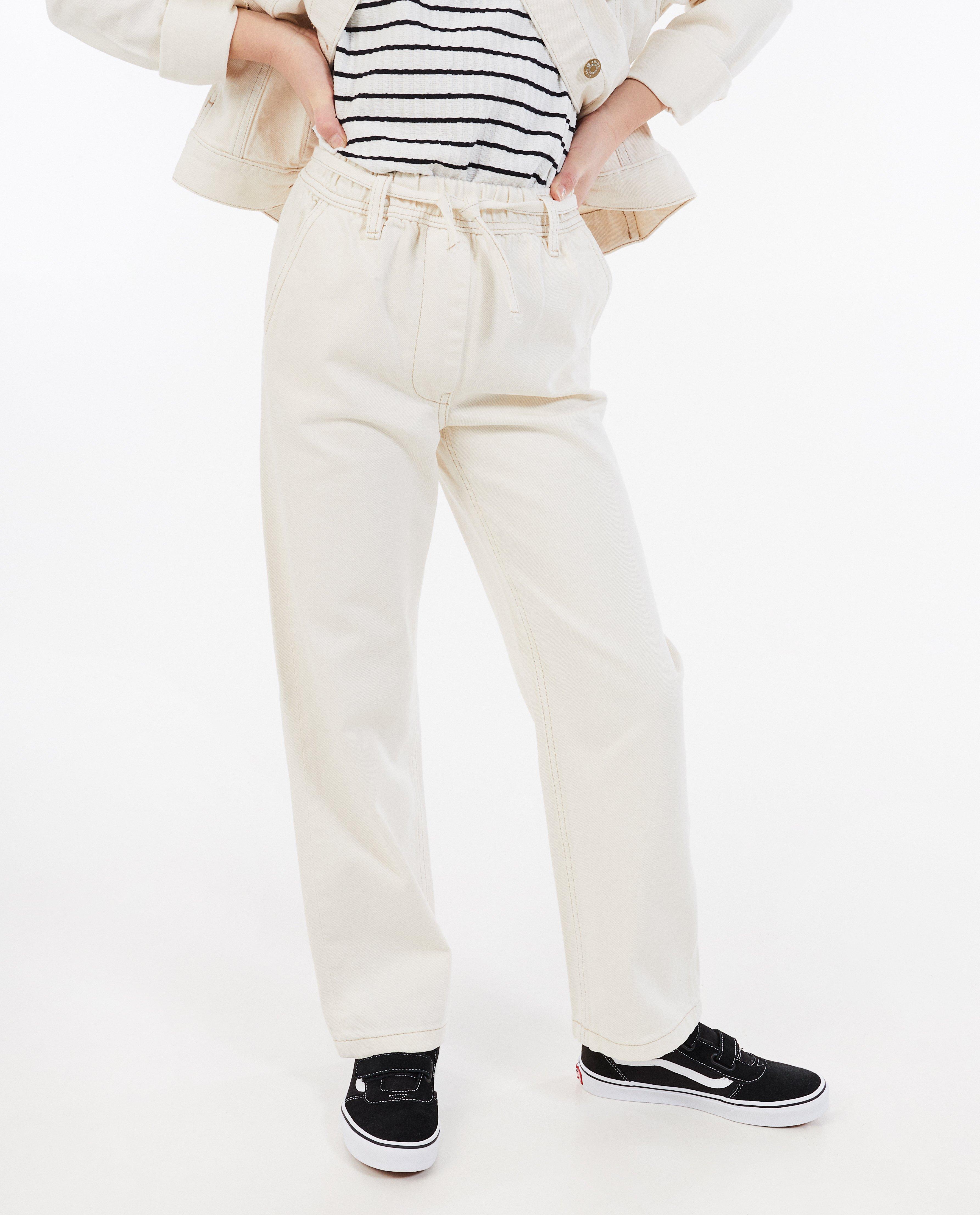 Jeans - Beige jeans, straight fit