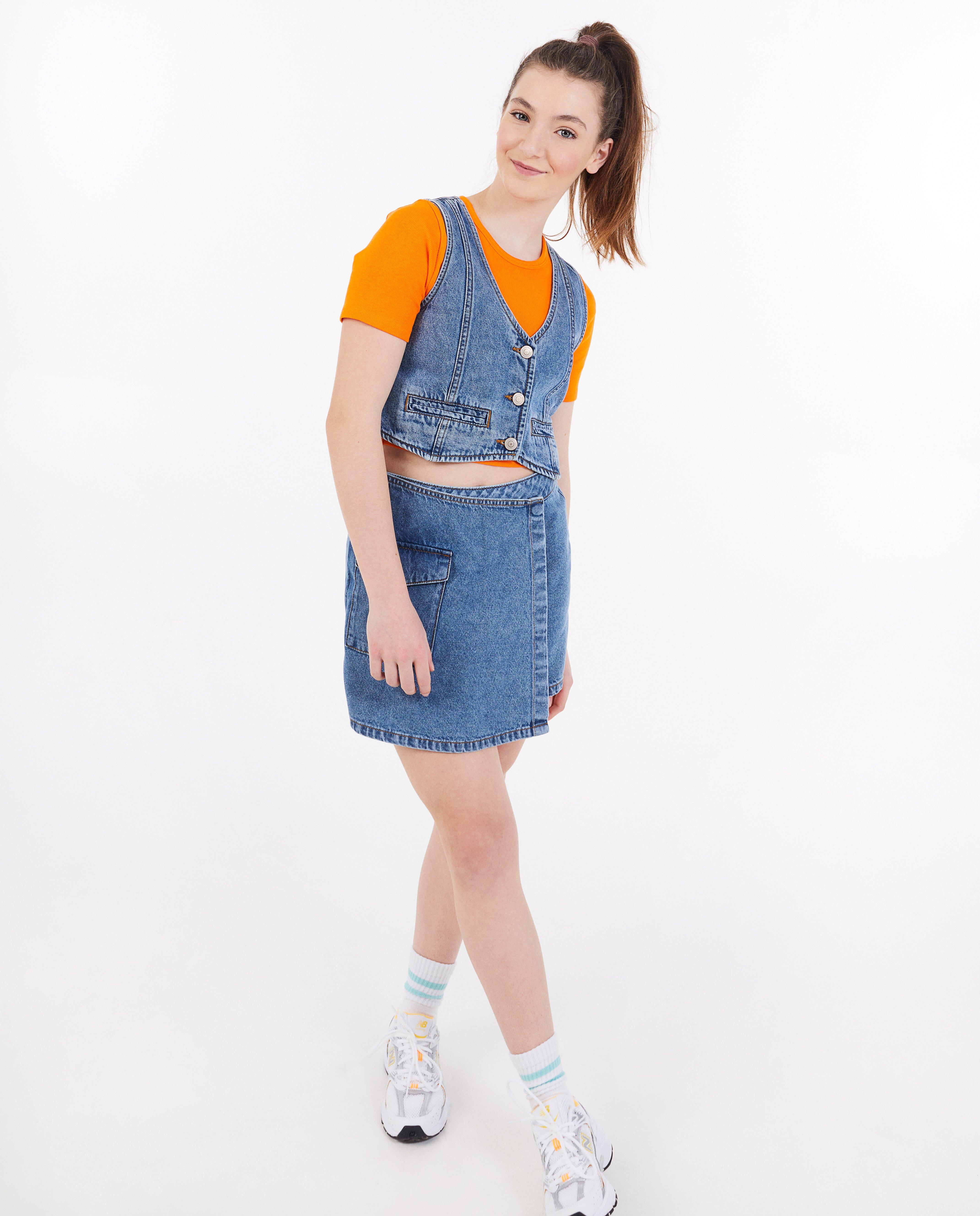 Skort van jeans - Product Detail - lichtblauw - afbeelding nummer 1