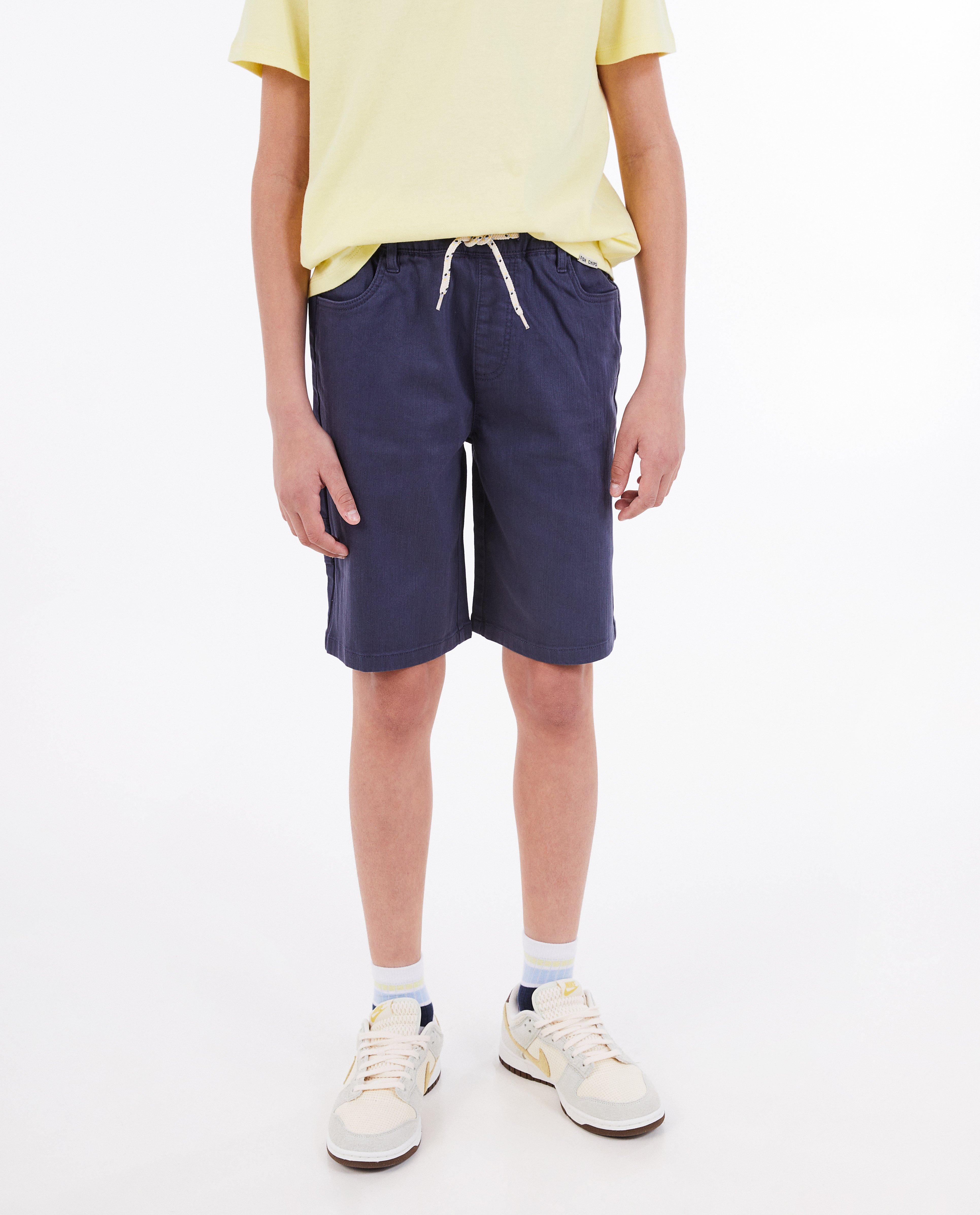 Shorten - Donkerblauwe short, relaxed fit