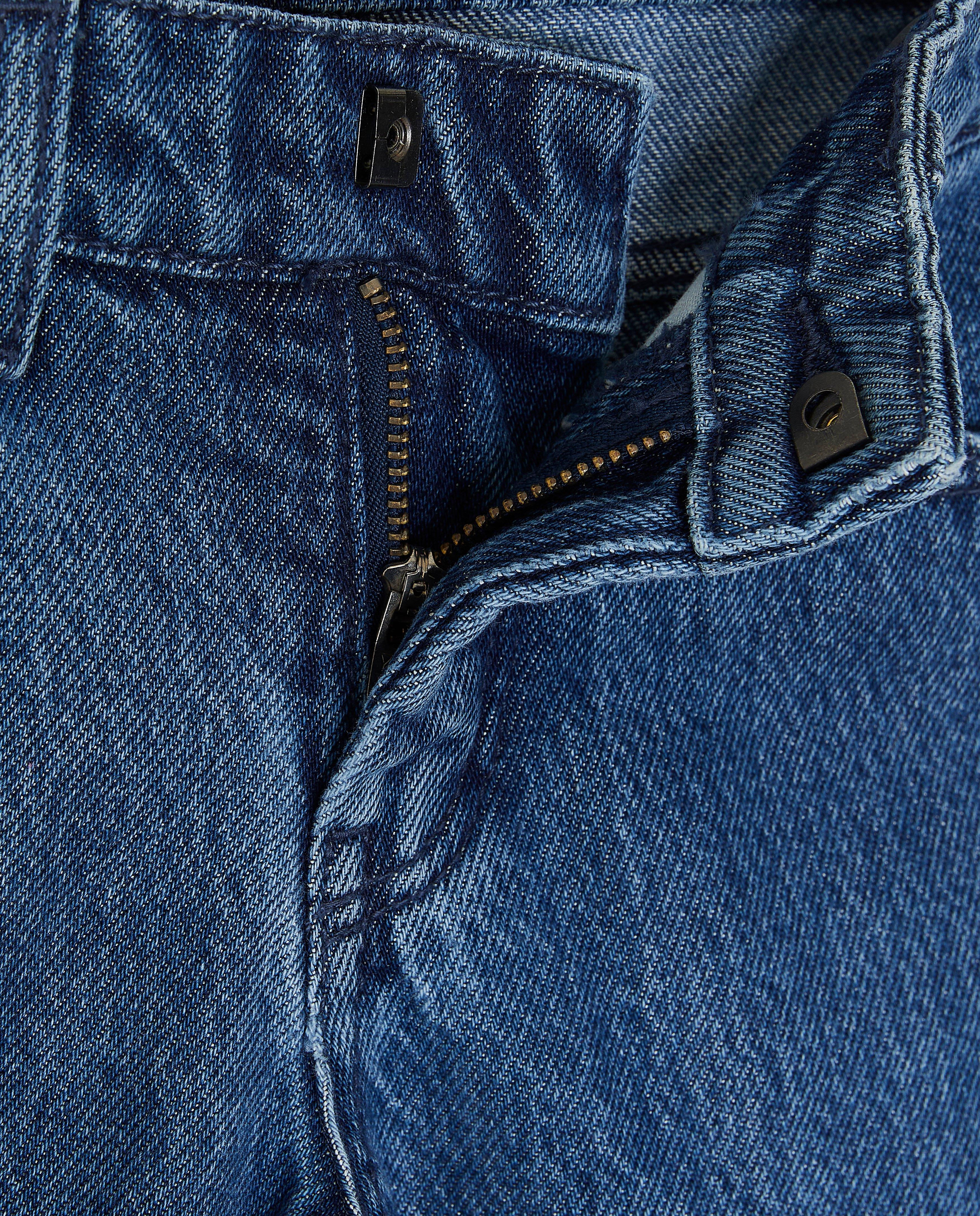 Shorten - Blauwe jeansshort, straight fit