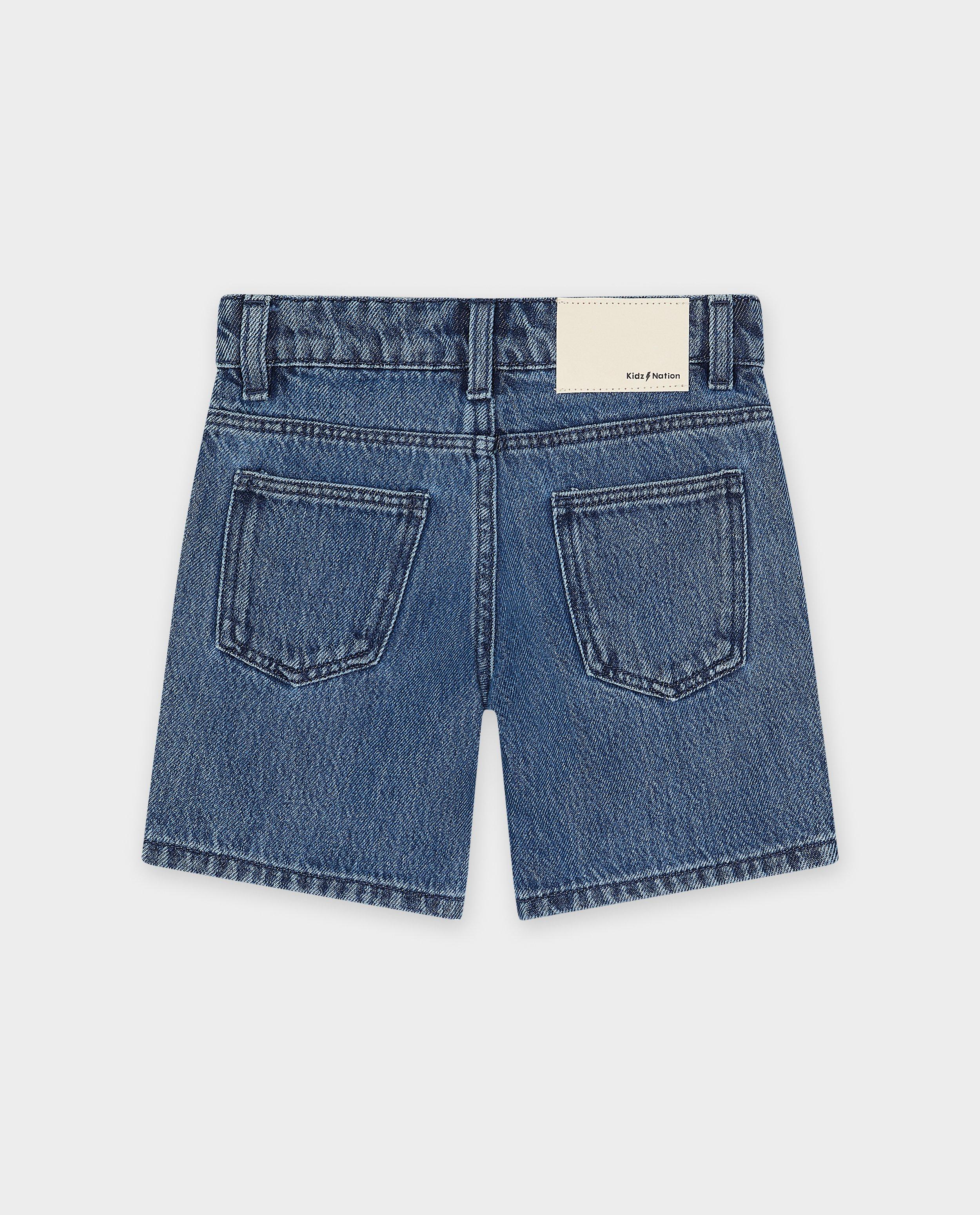 Shorten - Blauwe jeansshort, straight fit