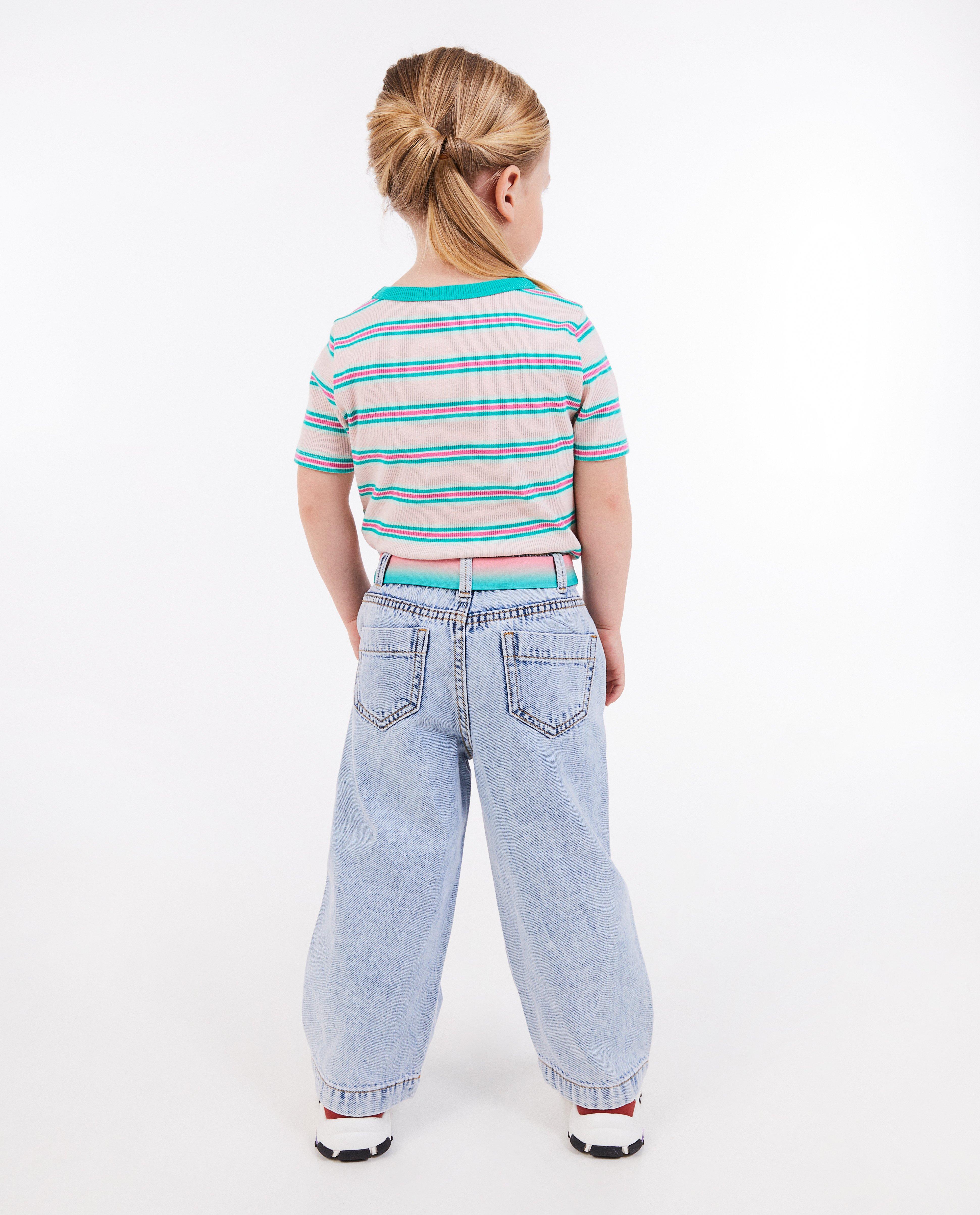 Jeans met asymmetrische naden, straight fit - Product Detail - blauw - afbeelding nummer 2