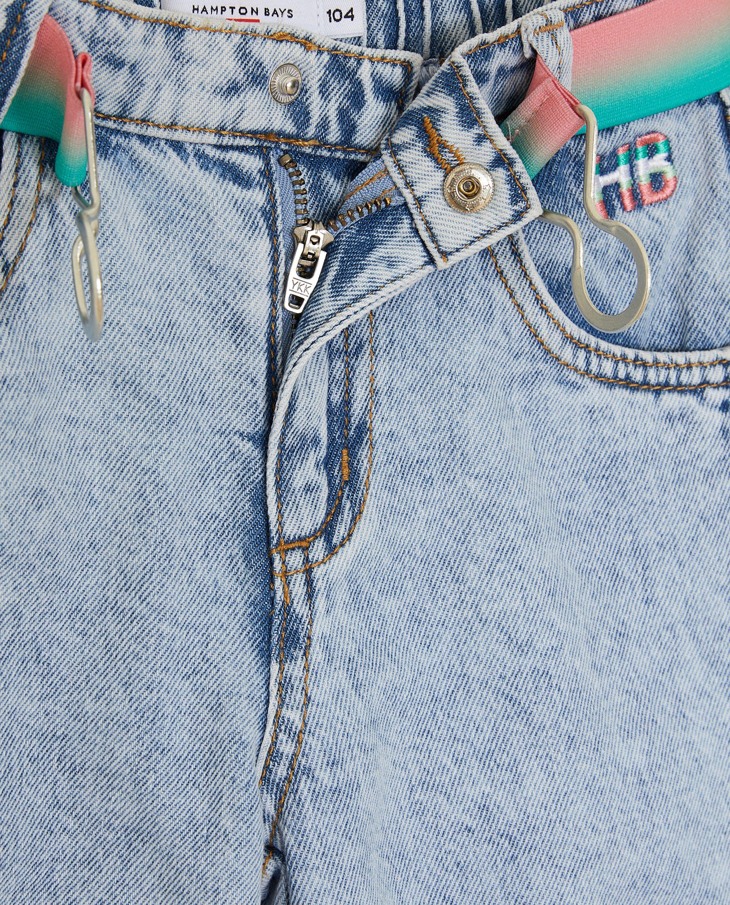 Jeans met asymmetrische naden, straight fit - Product Detail - blauw - afbeelding nummer 7