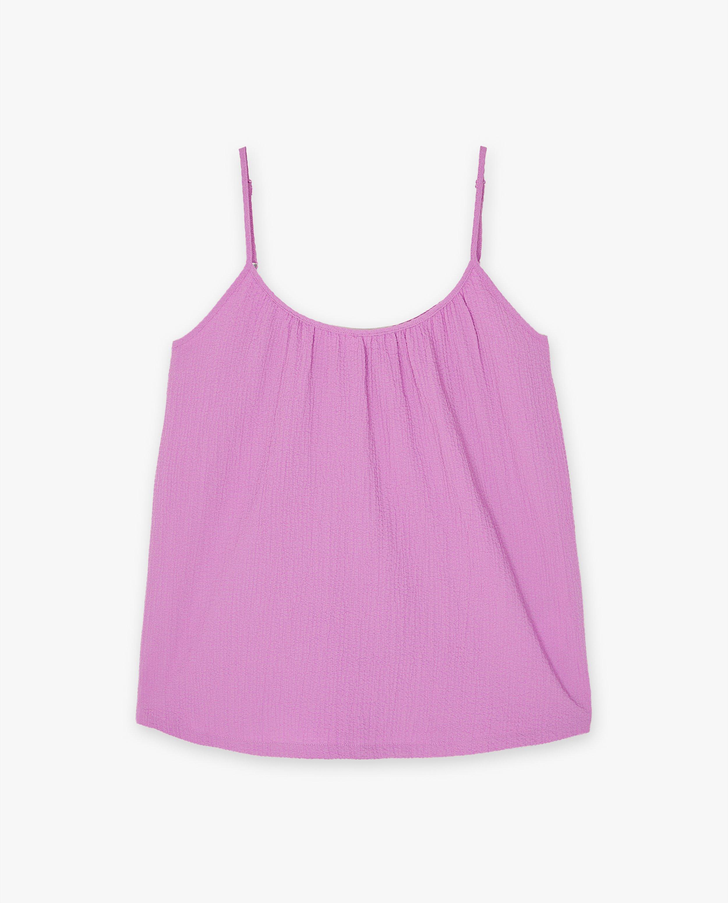 Hemden - Blauwe blouse met structuur