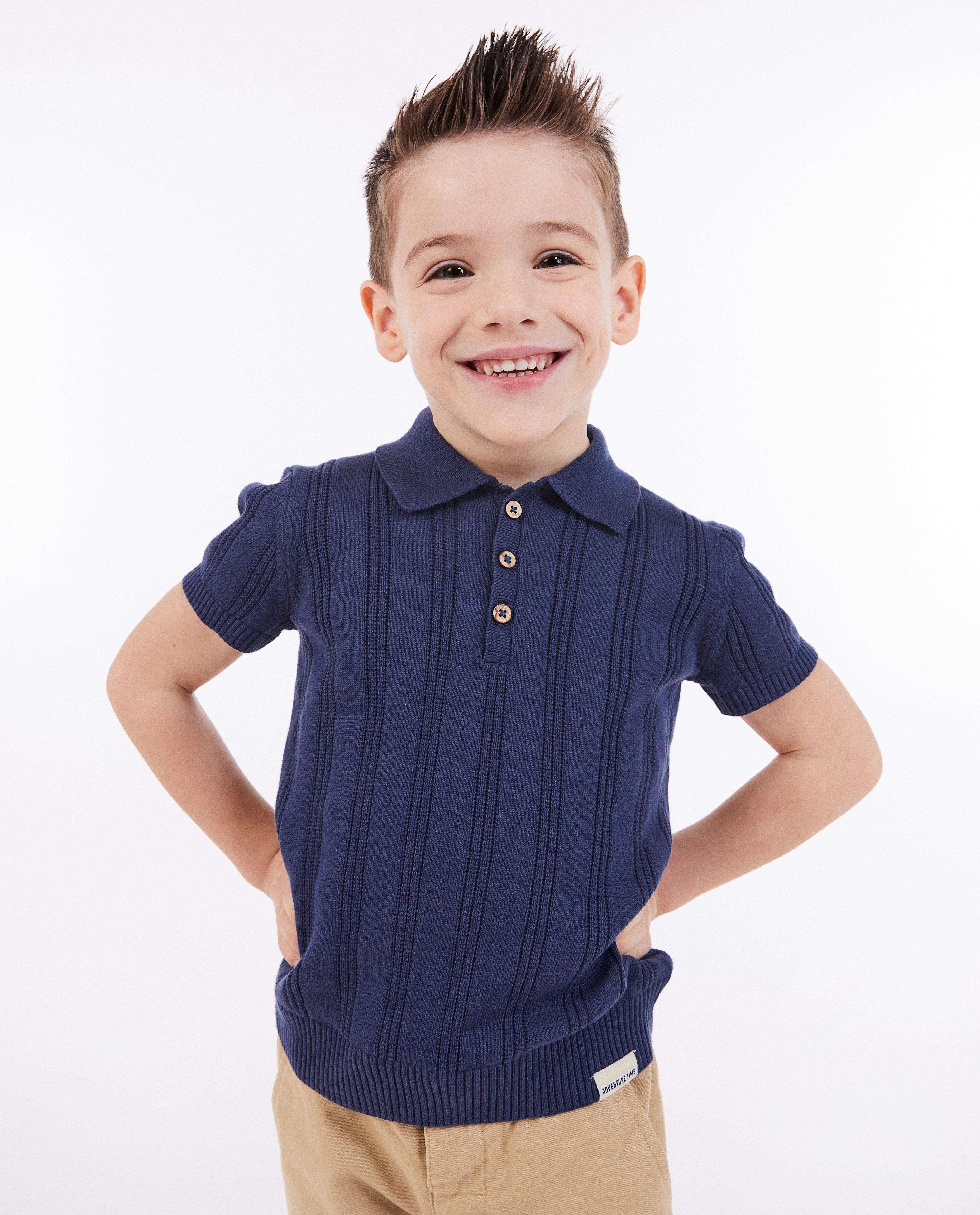 Donkerblauwe polo, 2-7 jaar - null - Kidz Nation
