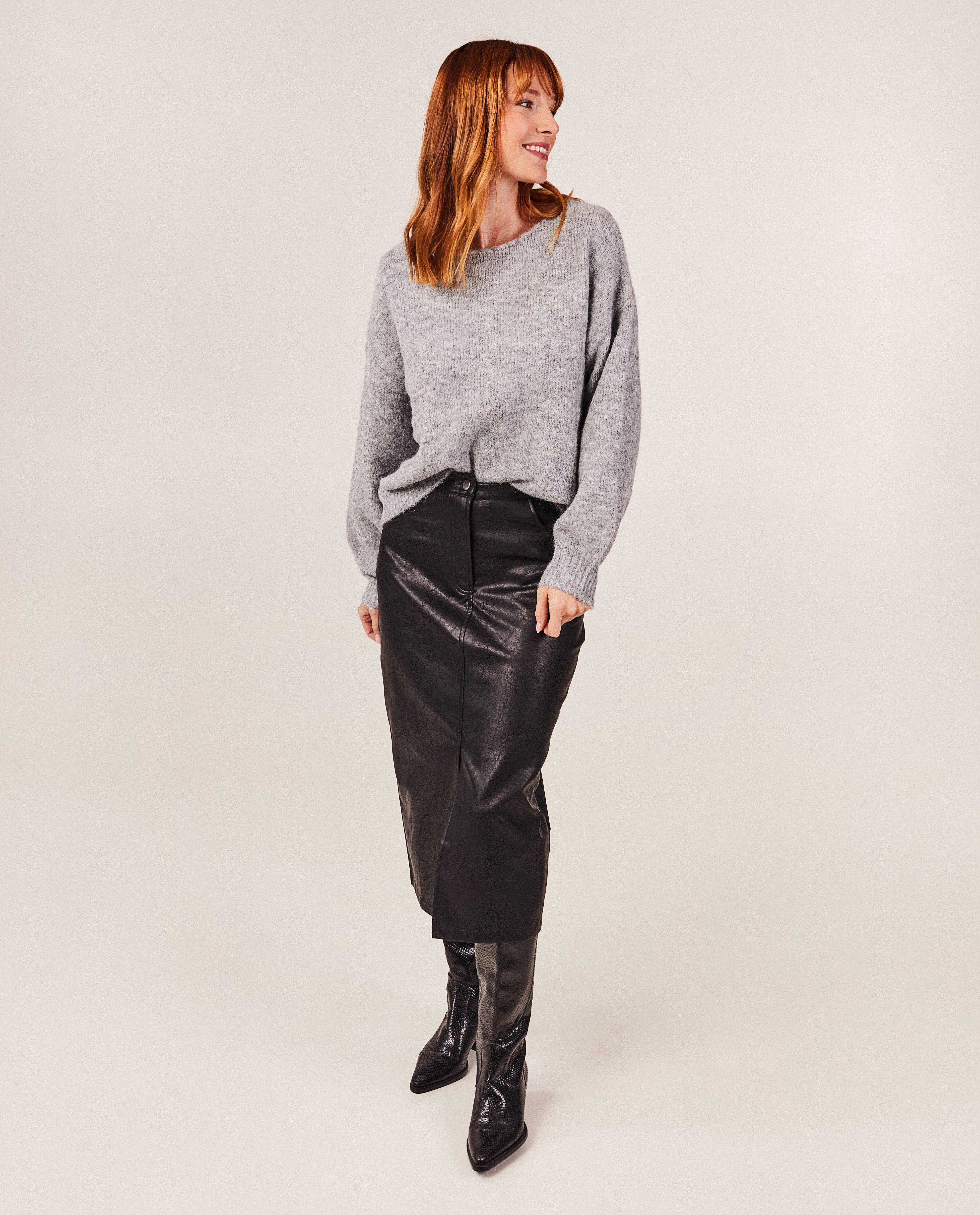 Zwarte rok van faux leather - null - Paris