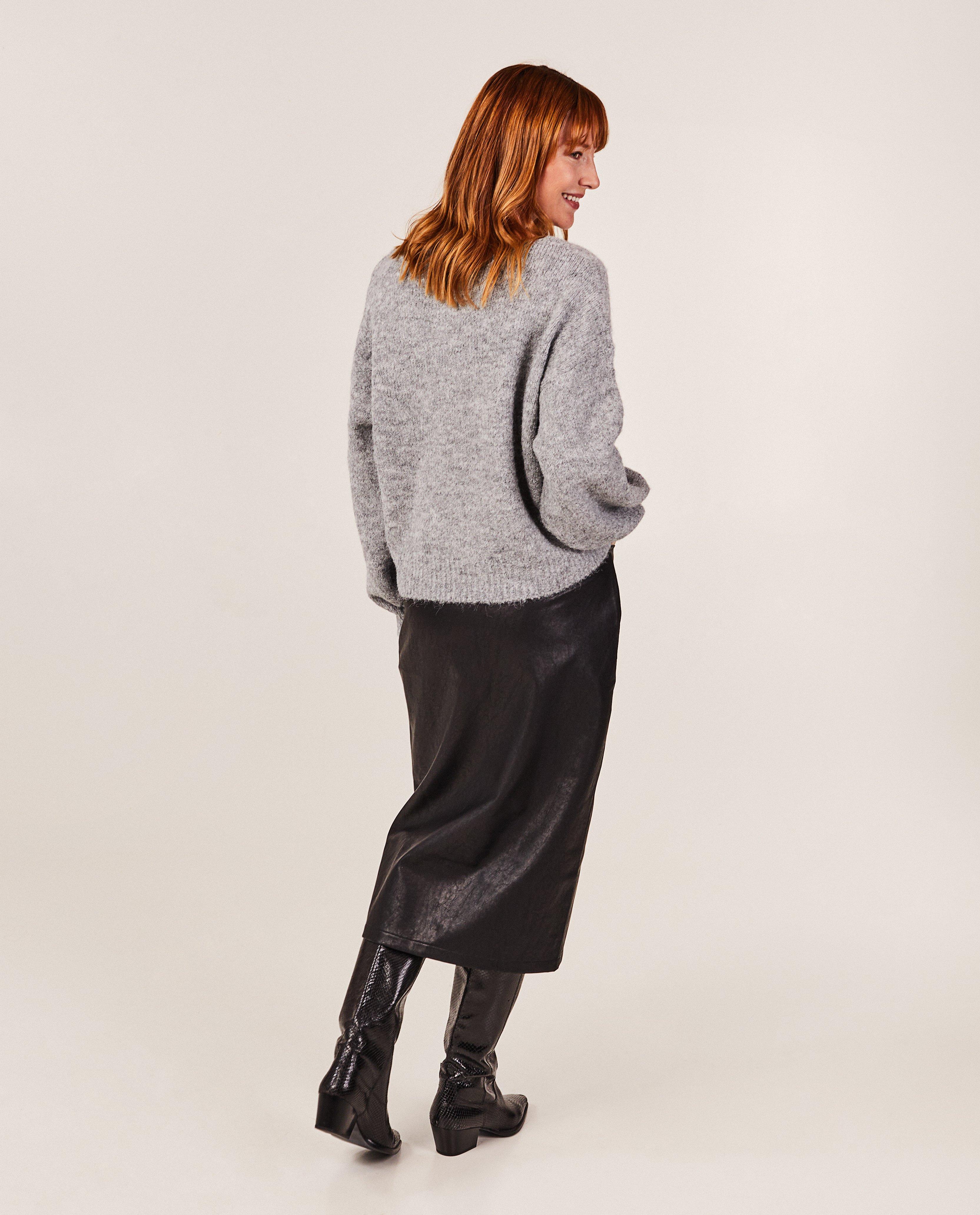 Rokken - Zwarte rok van faux leather