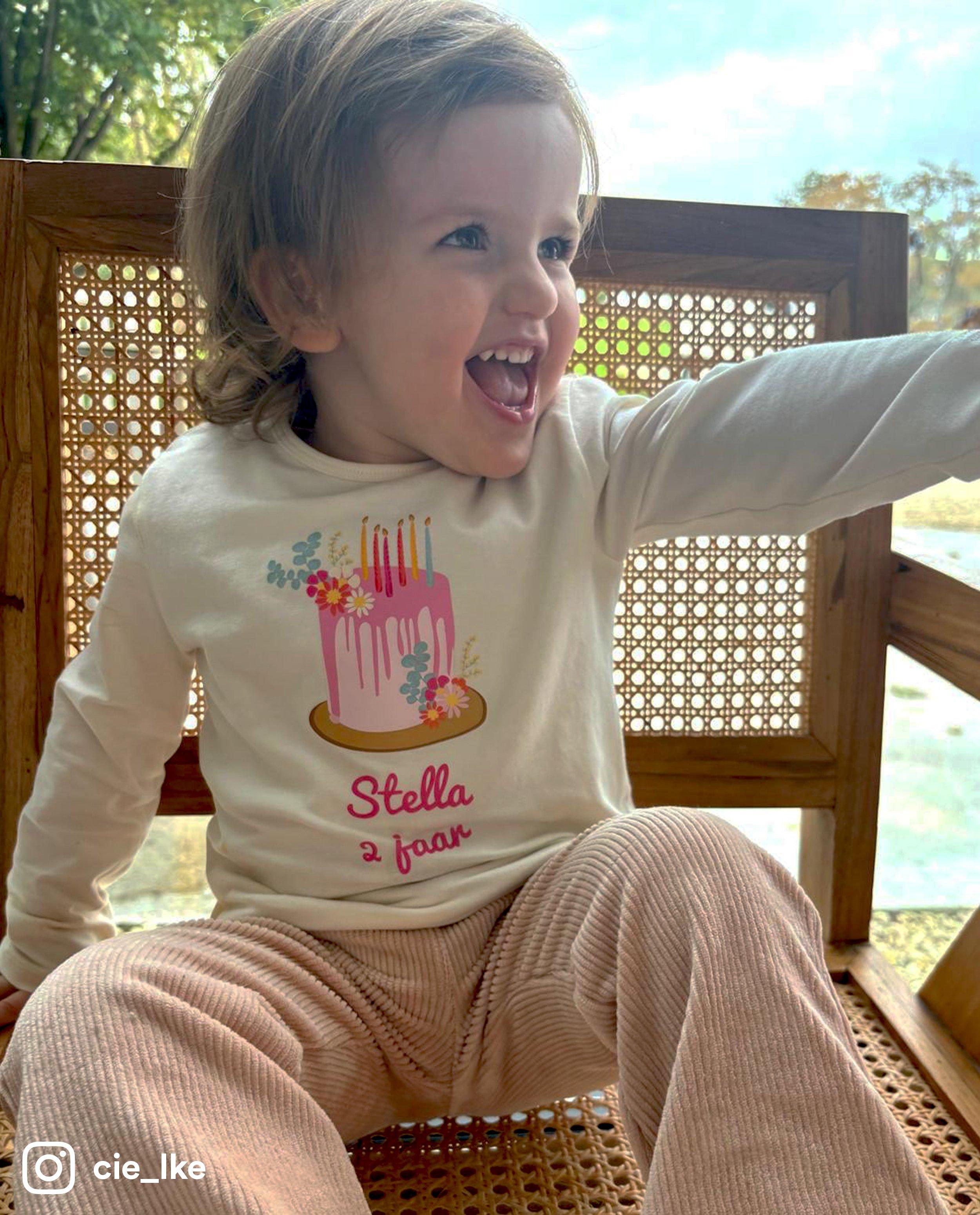 T-shirts - Personaliseerbare verjaardagslongsleeve, 1-9 jaar