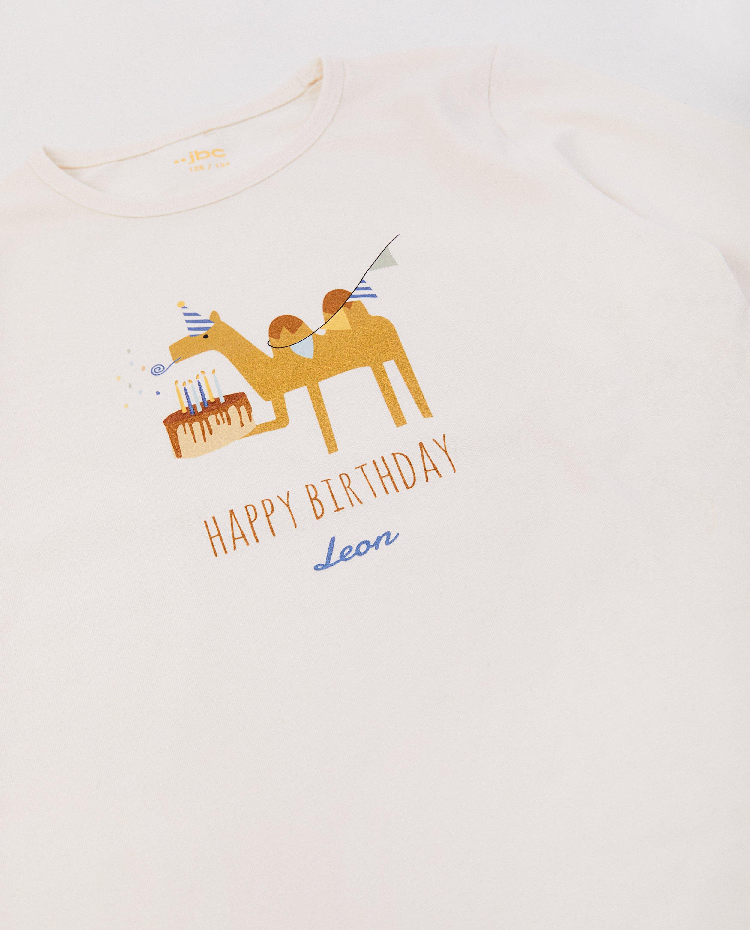 T-shirts - Personaliseerbare verjaardagslongsleeve, 1-9 jaar