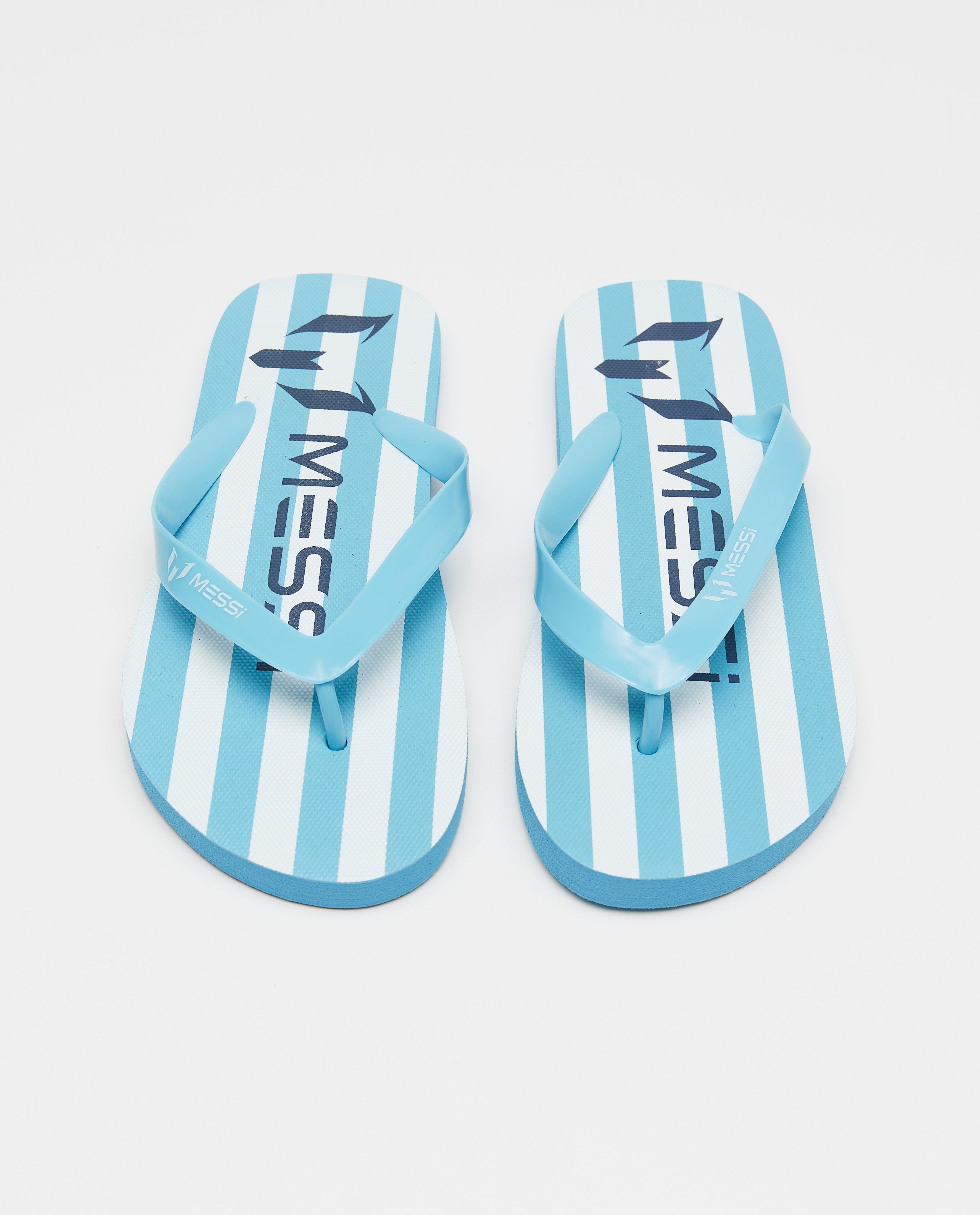 Blauwe slippers met strepen - null - Vingino x Messi